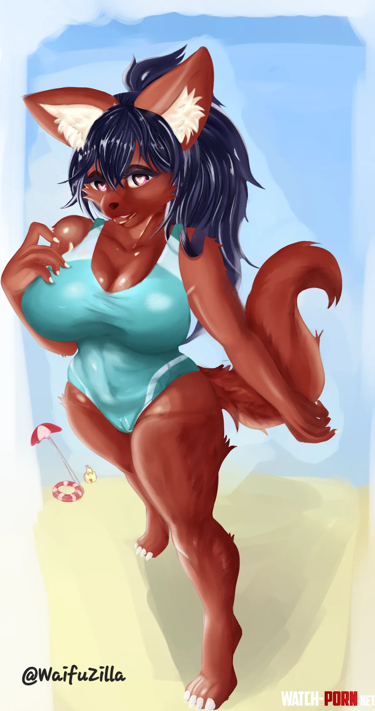 girl in swimsuit F WaifuZilla by Nightdrivergordas