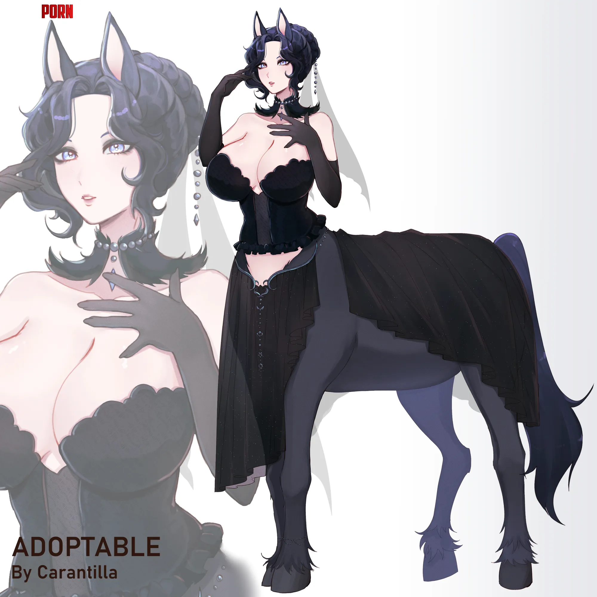 Goth centaur lady by Jaxx1992