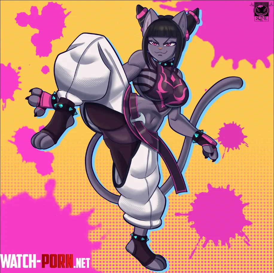  What if Juri Han de StreetFighter Was it a furry ferocious cat My art by rodolfoslime