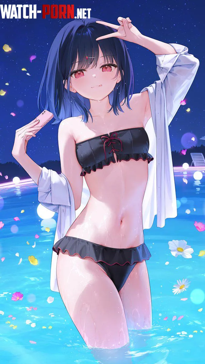 In a pool at night Artists OC by marxsander2016