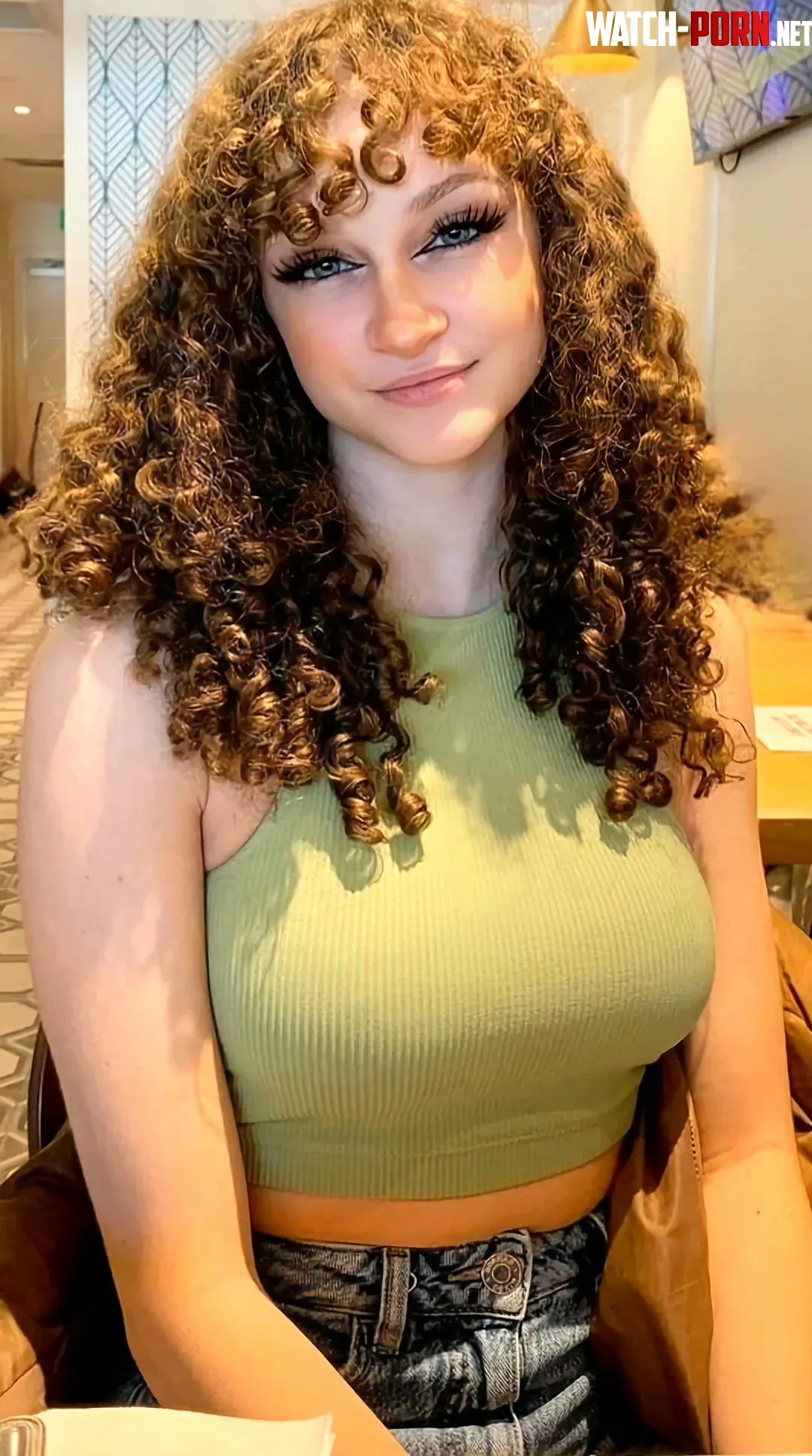 gorgeous curls in green  by Many_Passenger_9075