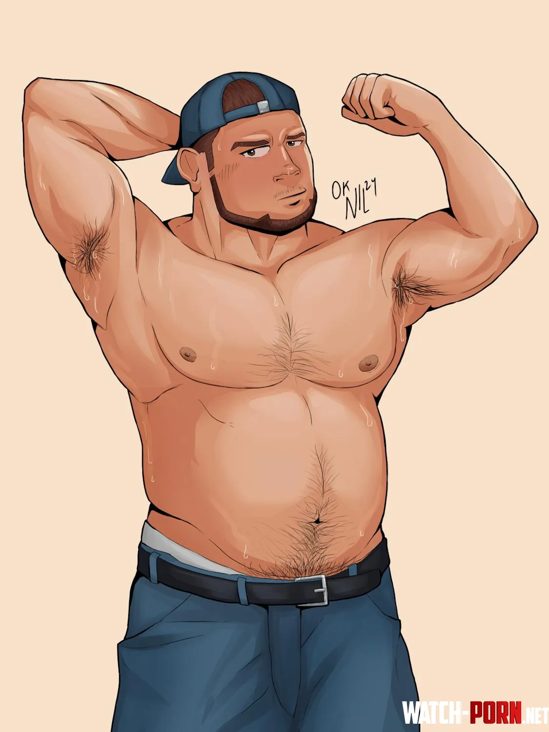 sweating hard OC by twkzop
