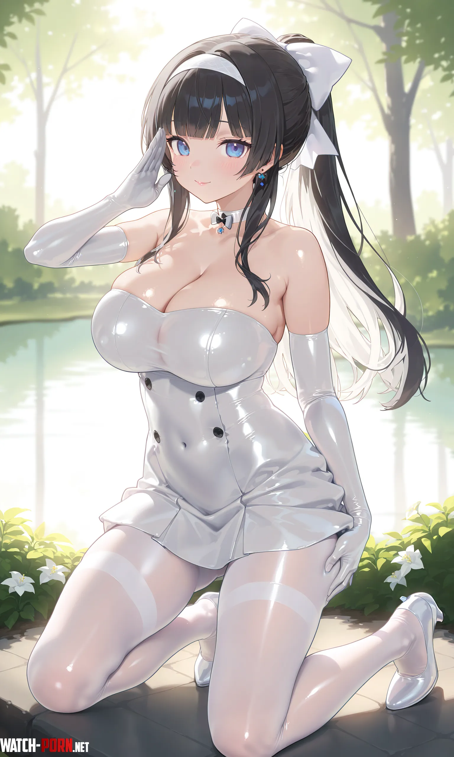 White Latex Outfit  by CheetahSperm18