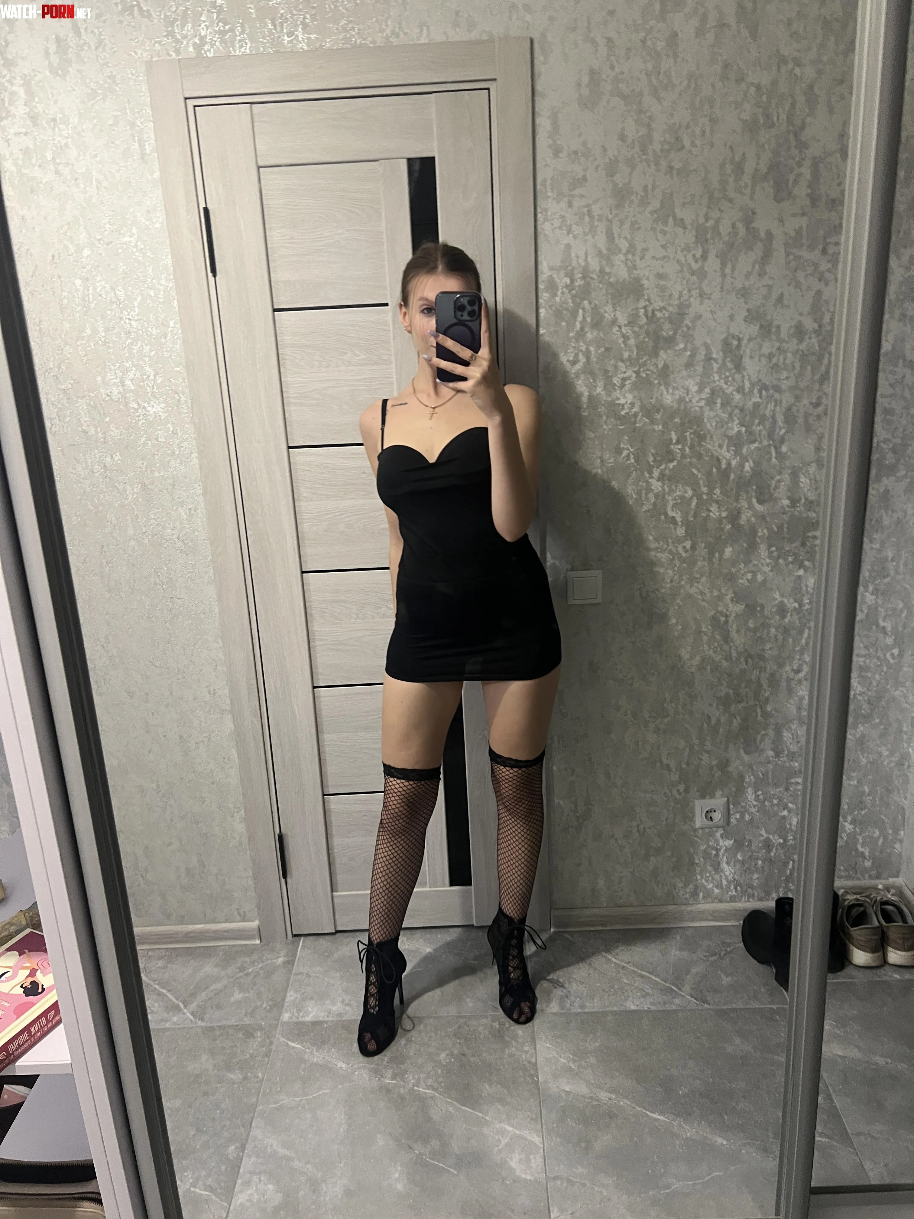 This dress is perfect with stockings by Babinhoe