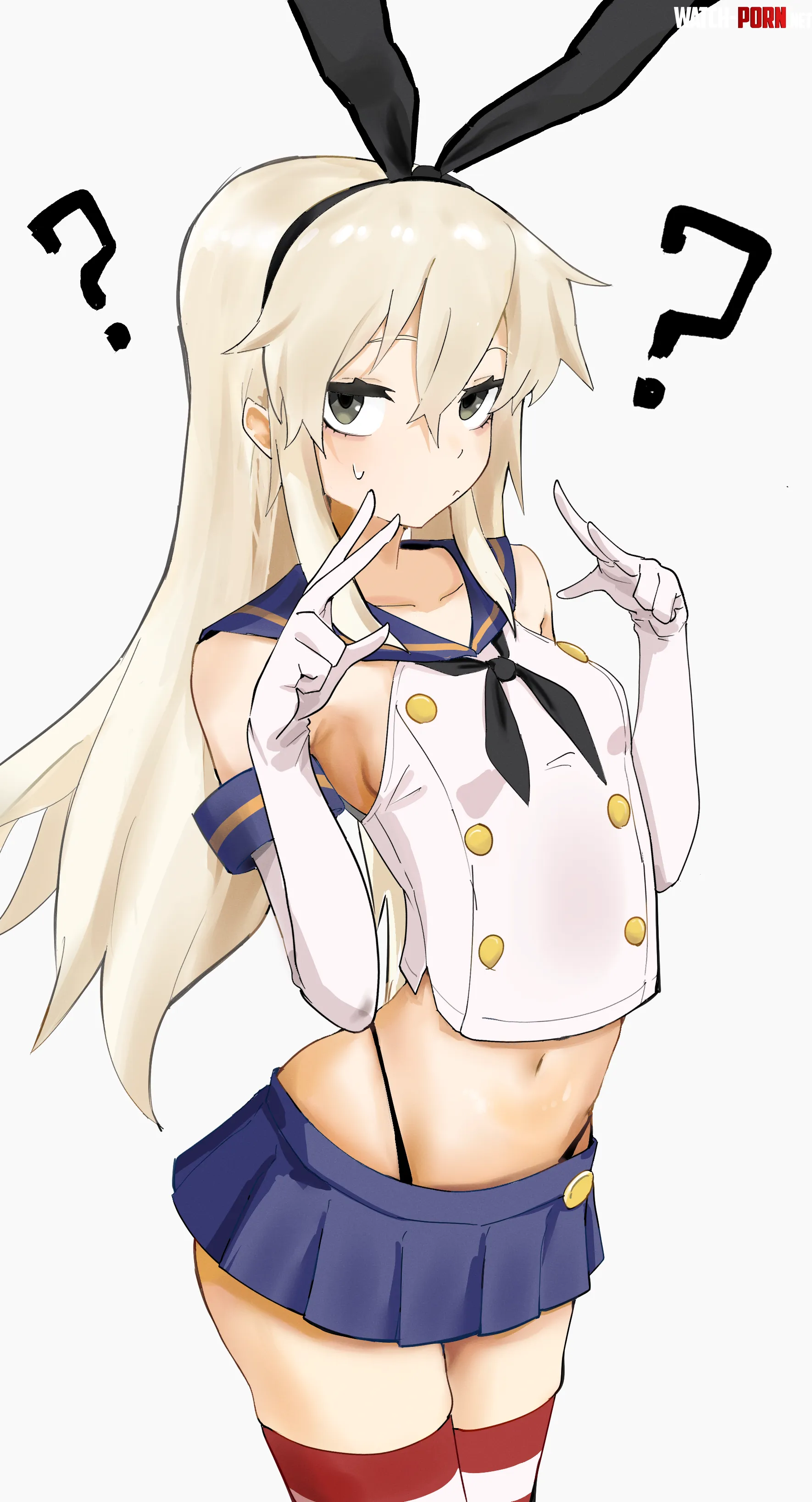 Double Peace Shimakaze noc merinoc KanColle by llamanatee