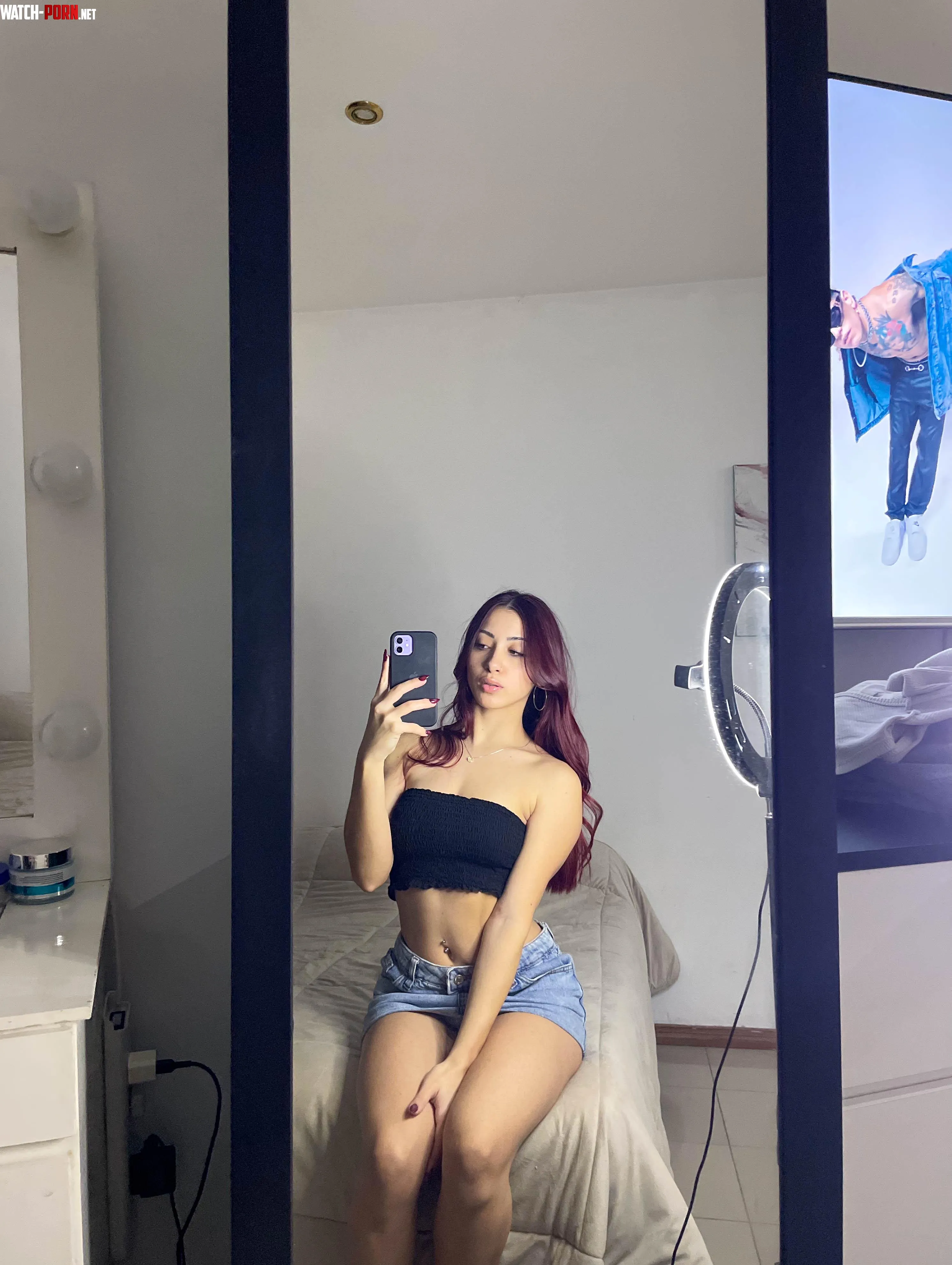 mirror selfie with my new crop top by heyitsmayarae