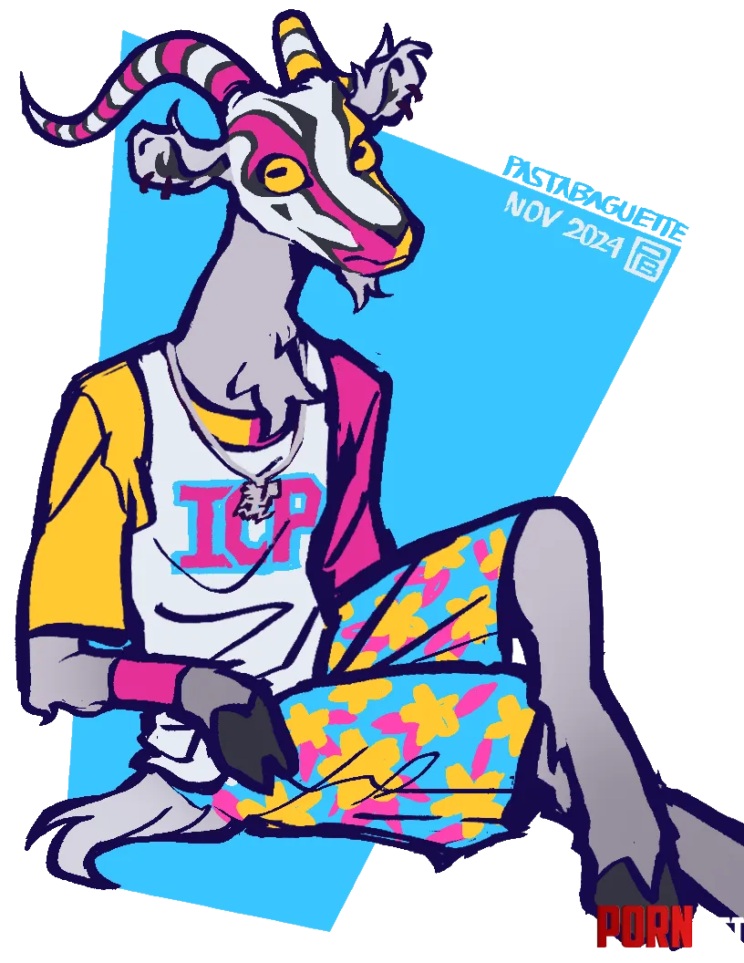 Drew another funny guy Juggalo goat by pastabaguette