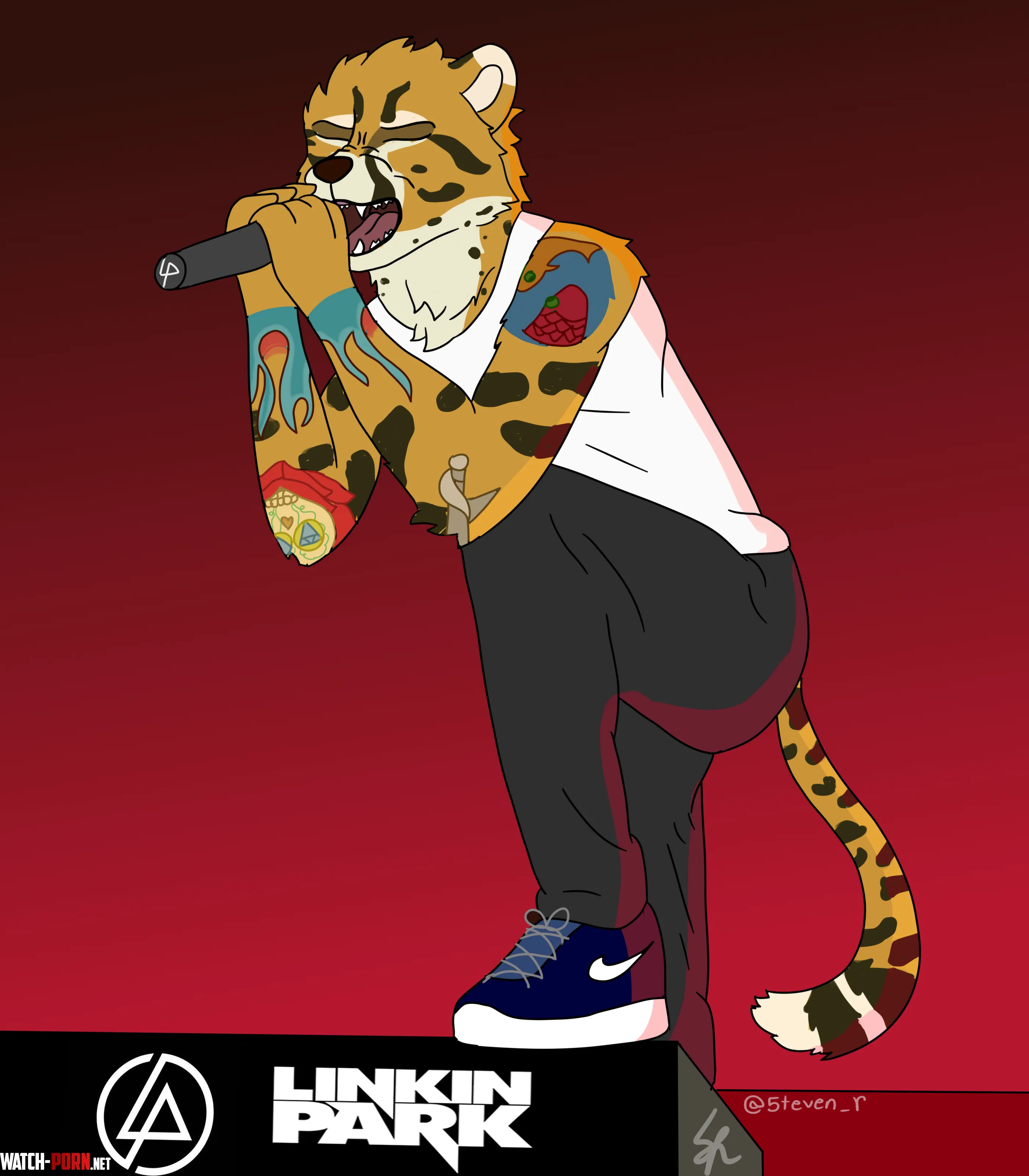 Chester bennington from linkin park by me by 5teven_r