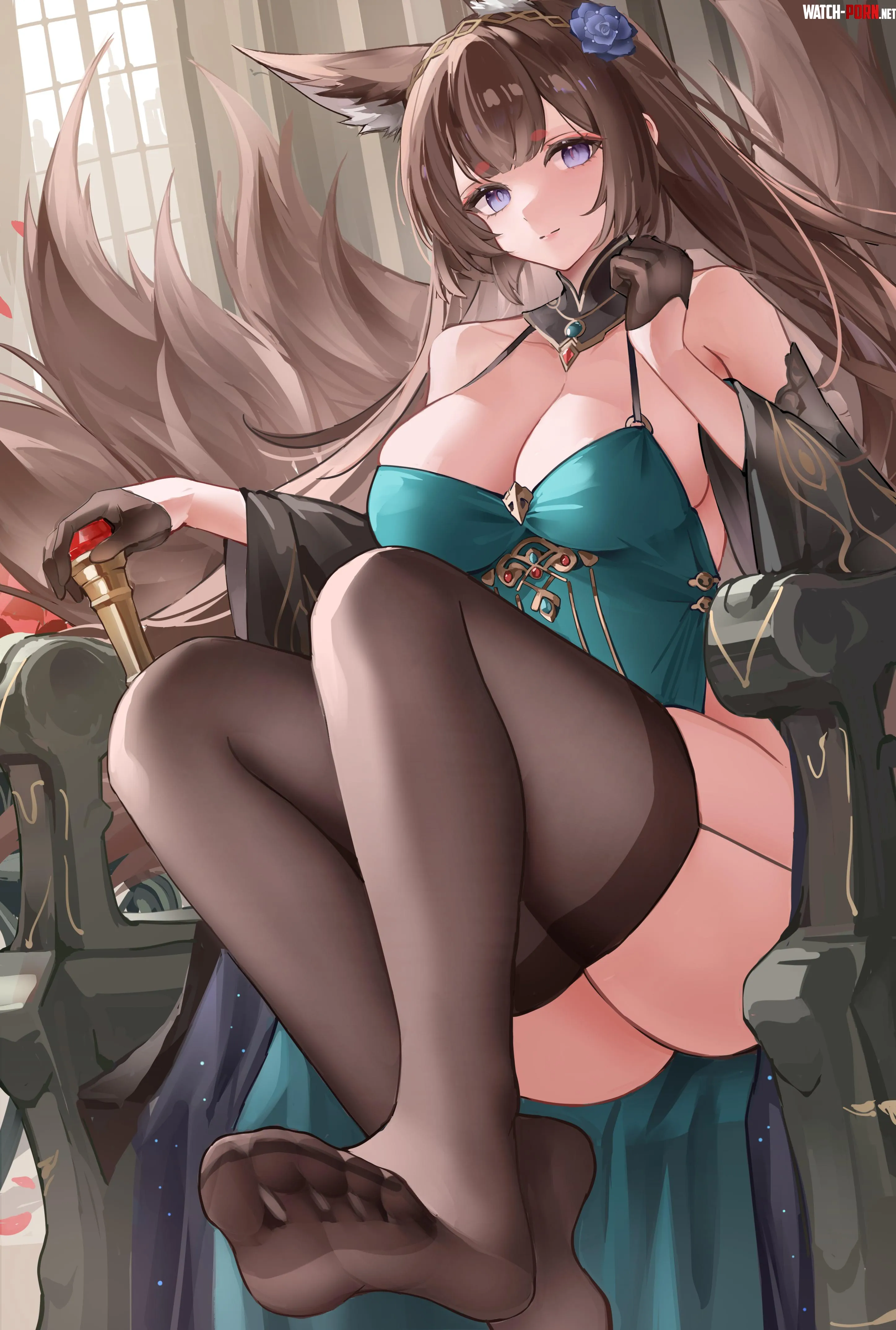 Amagi deep in thought Azur Lane by Jaxx1992