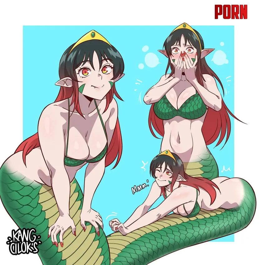 Just a cute Lamia stretching kang ciloks by Choice_Kick1365