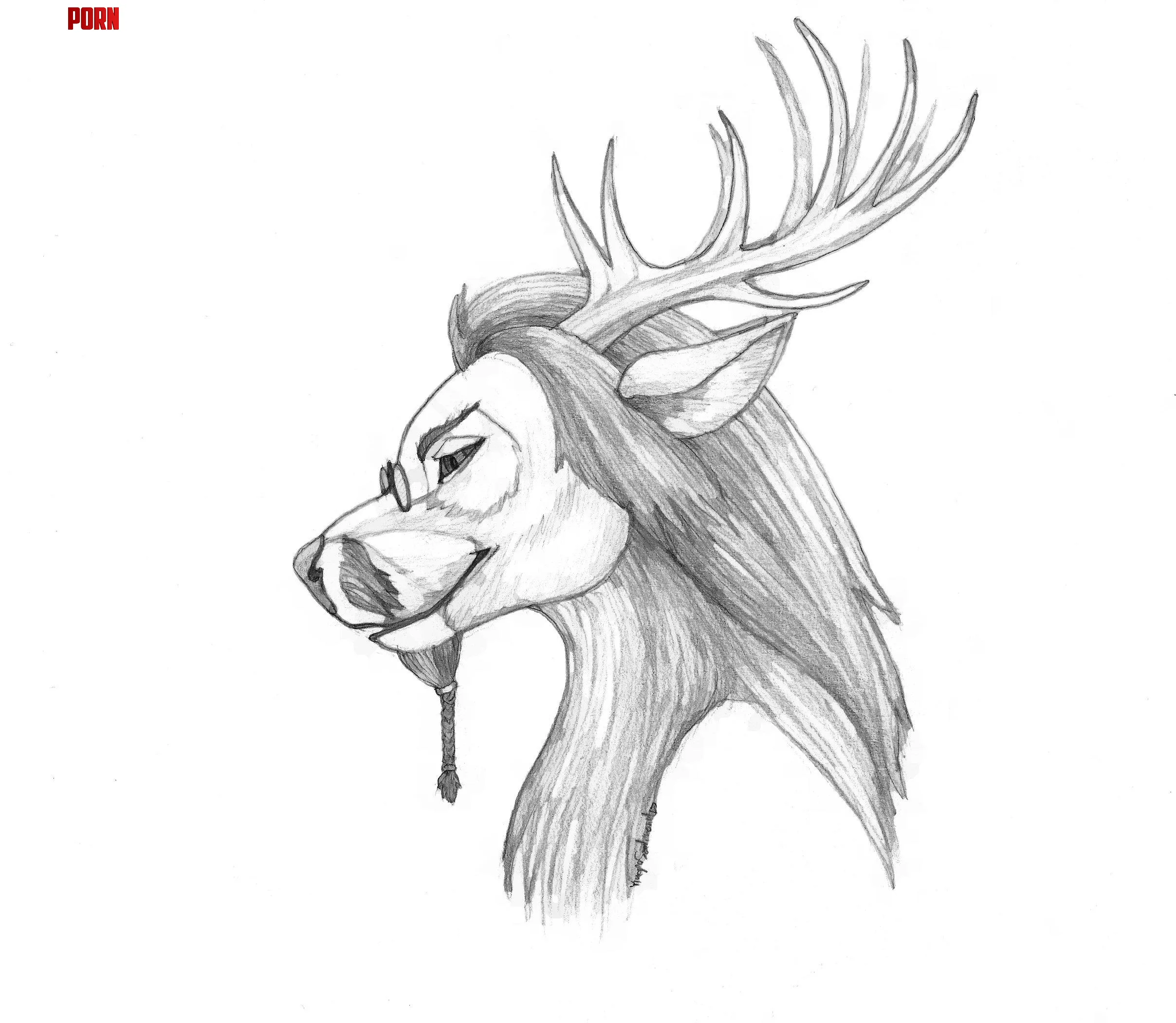 Gift sketch for my elk friend Bruno my art by YinepuS