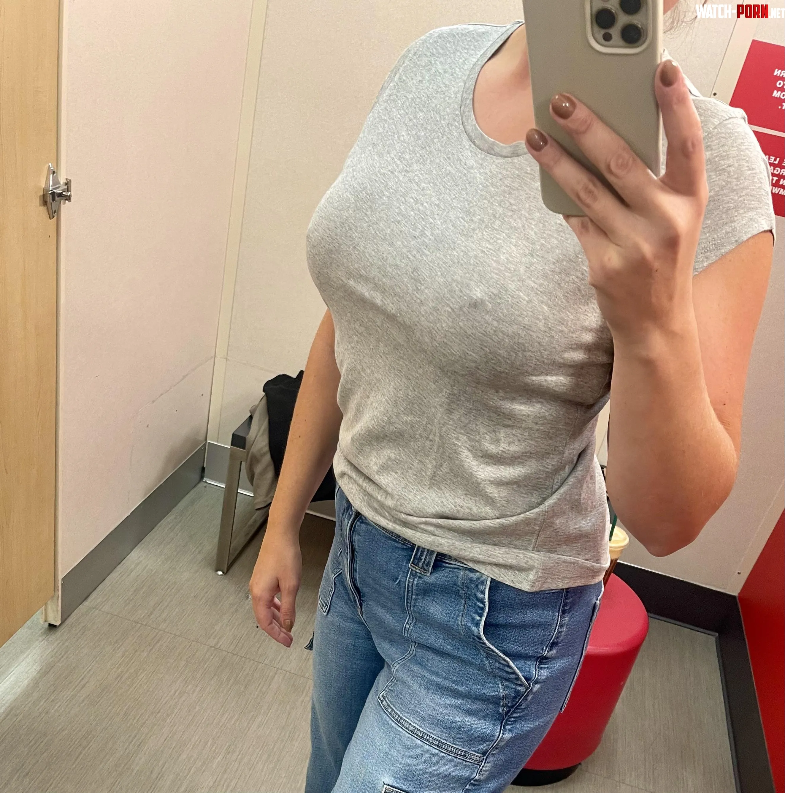 Doing a bit of shopping braless of course  by TootsieTreasure69