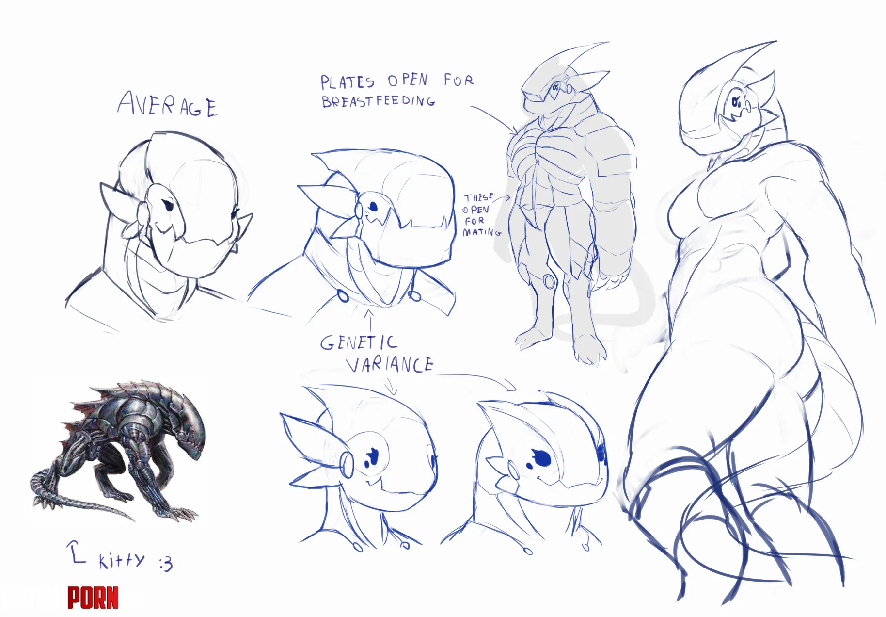 hey guys i been designing this dampd monster steel predator into a monstergirl anyone got suggestions u can be really open abt its pretty early on the process thank u by Peppergiz