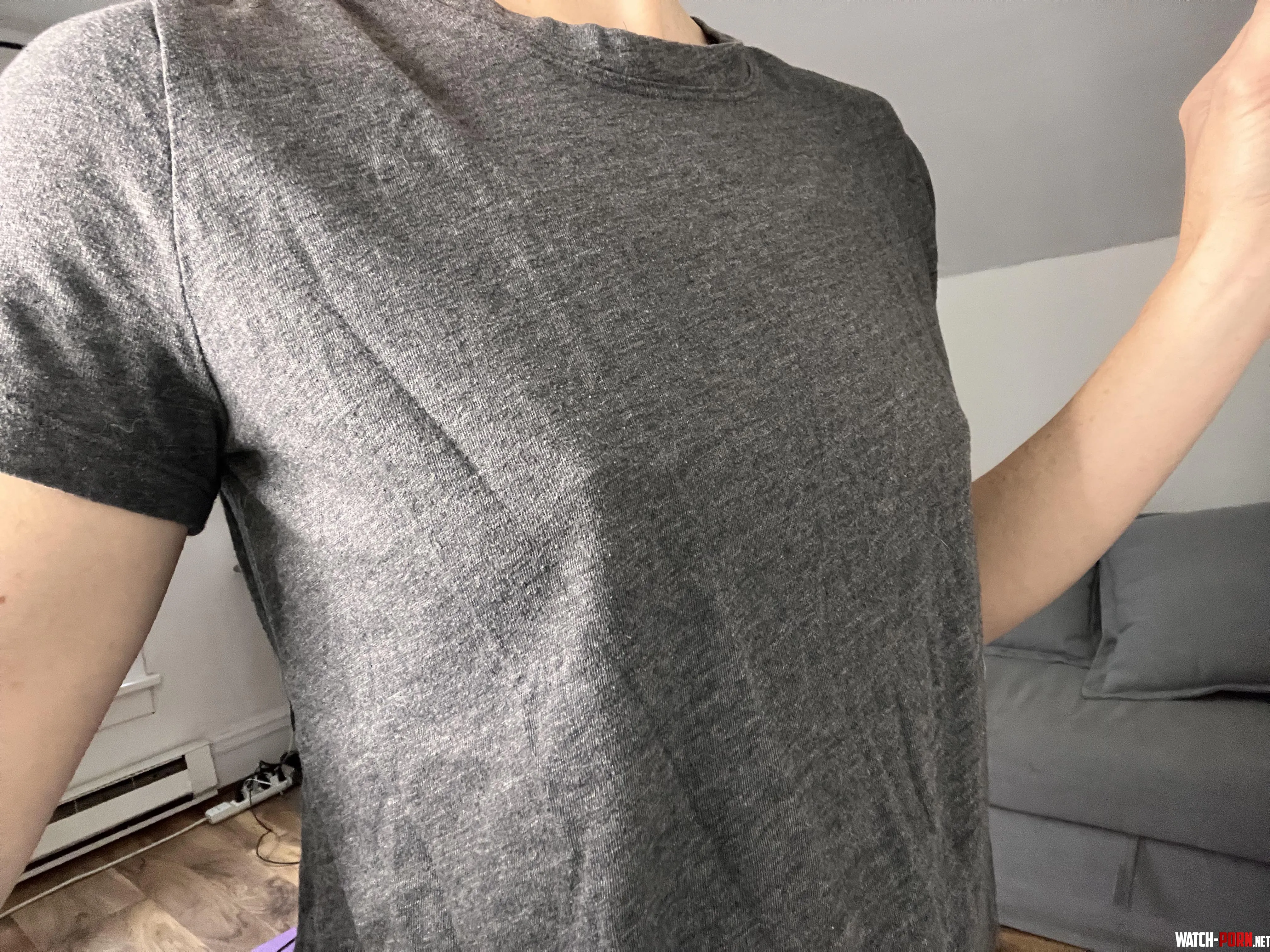 Through 2 layers of shirt  by Pnw-diva