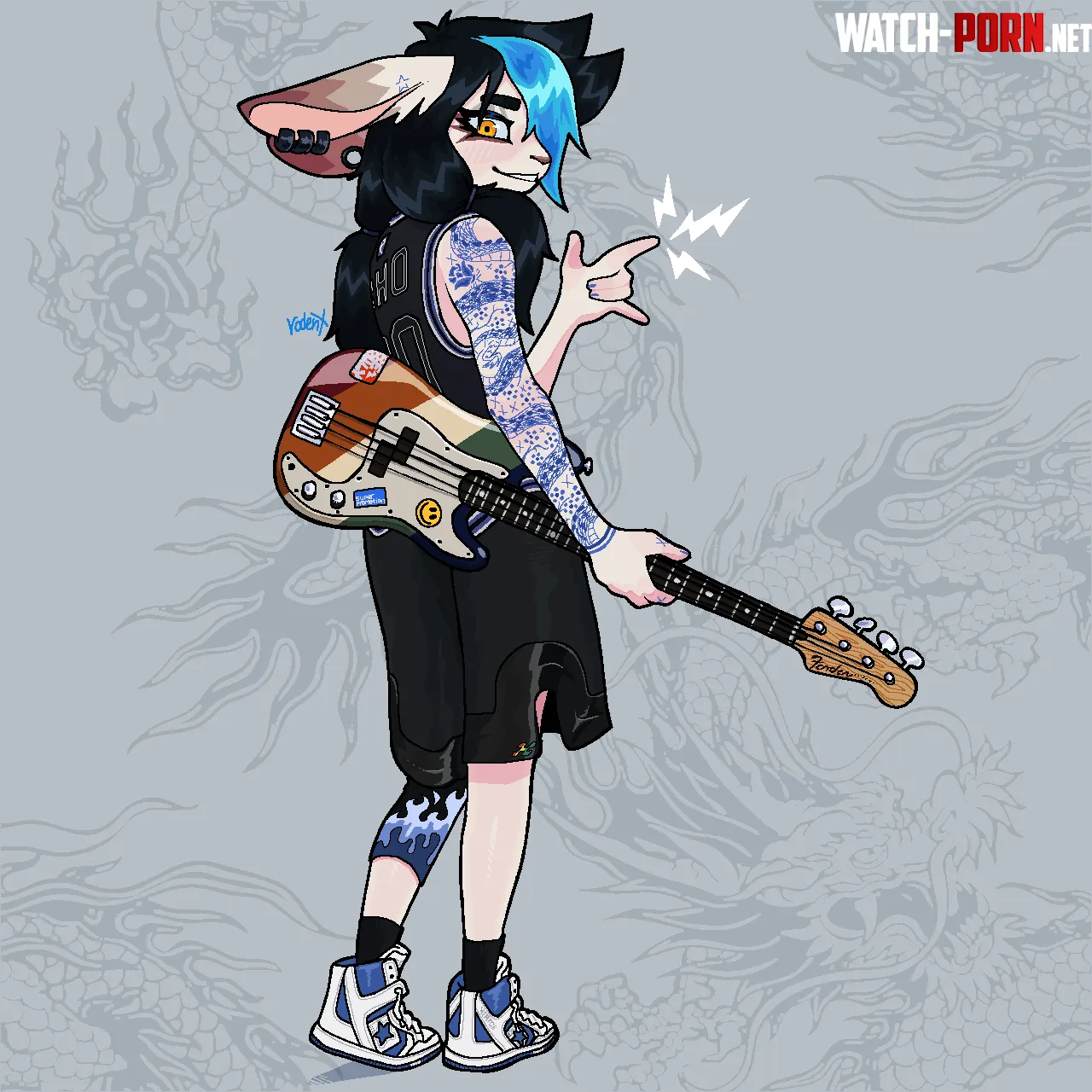 converse weapon mid White Blue by rodentgame