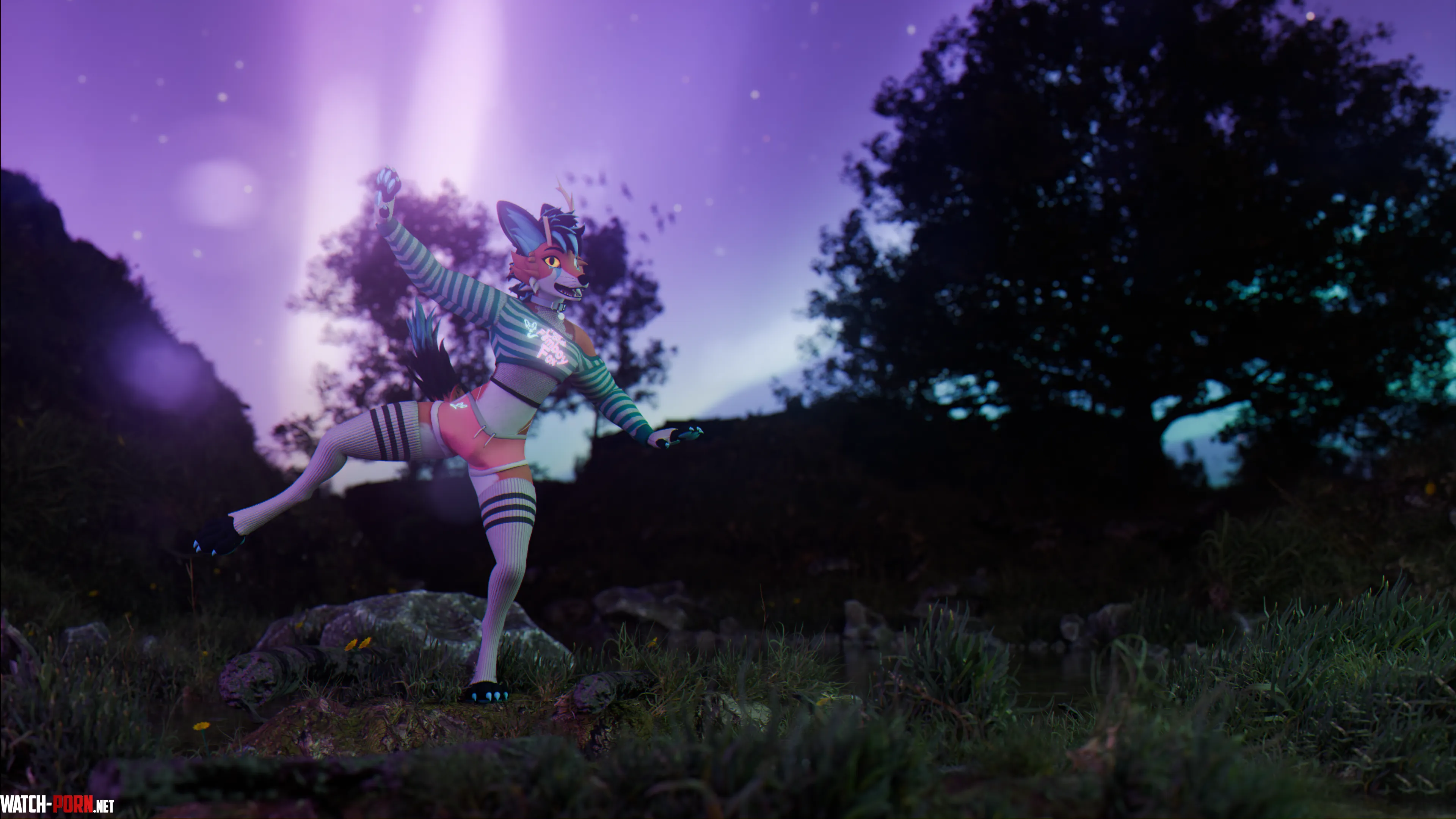 Aurora Borealis Render by Me sanYtheFox by sanY_the_Fox