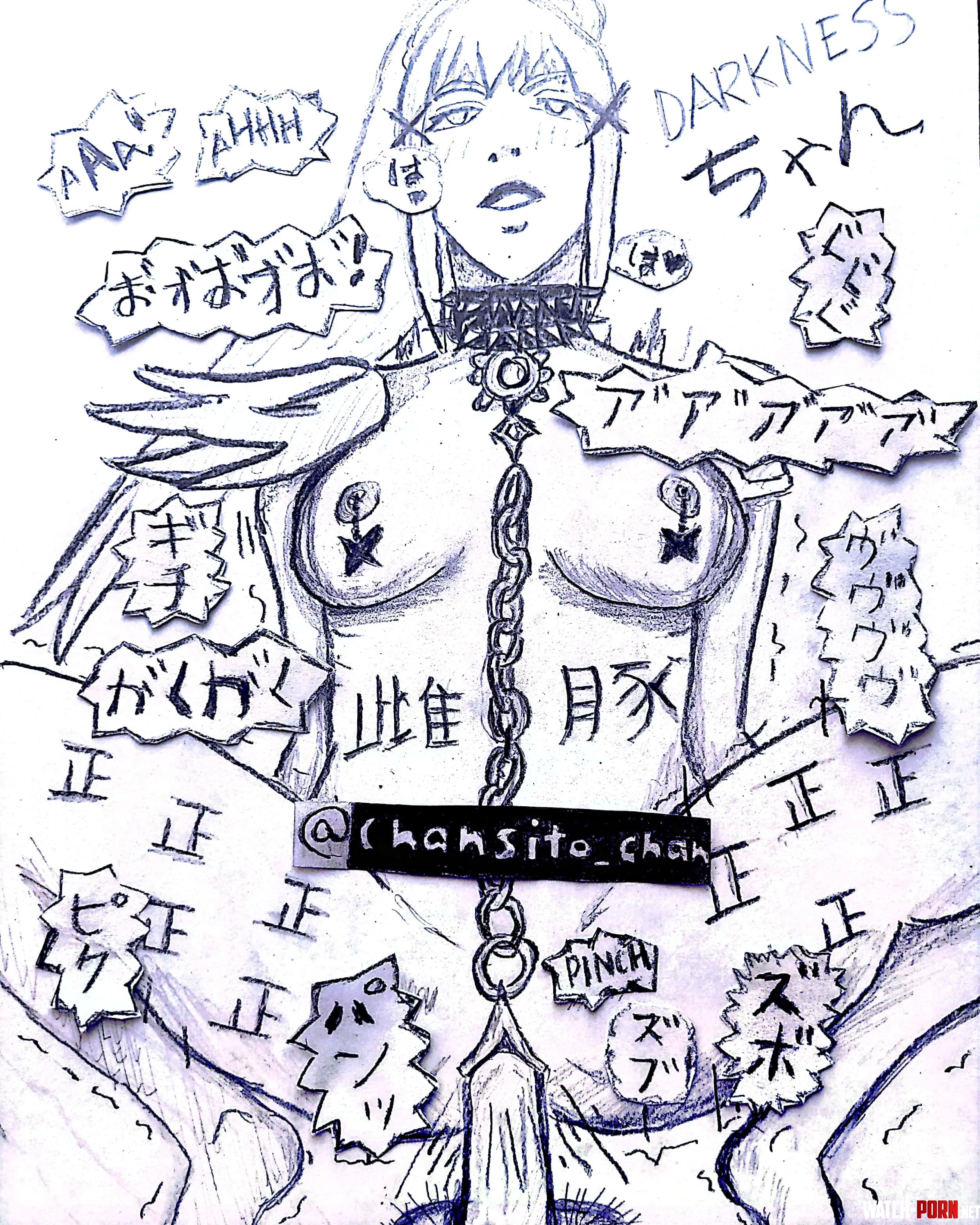 Darkness piercings and chains by chansito_chan
