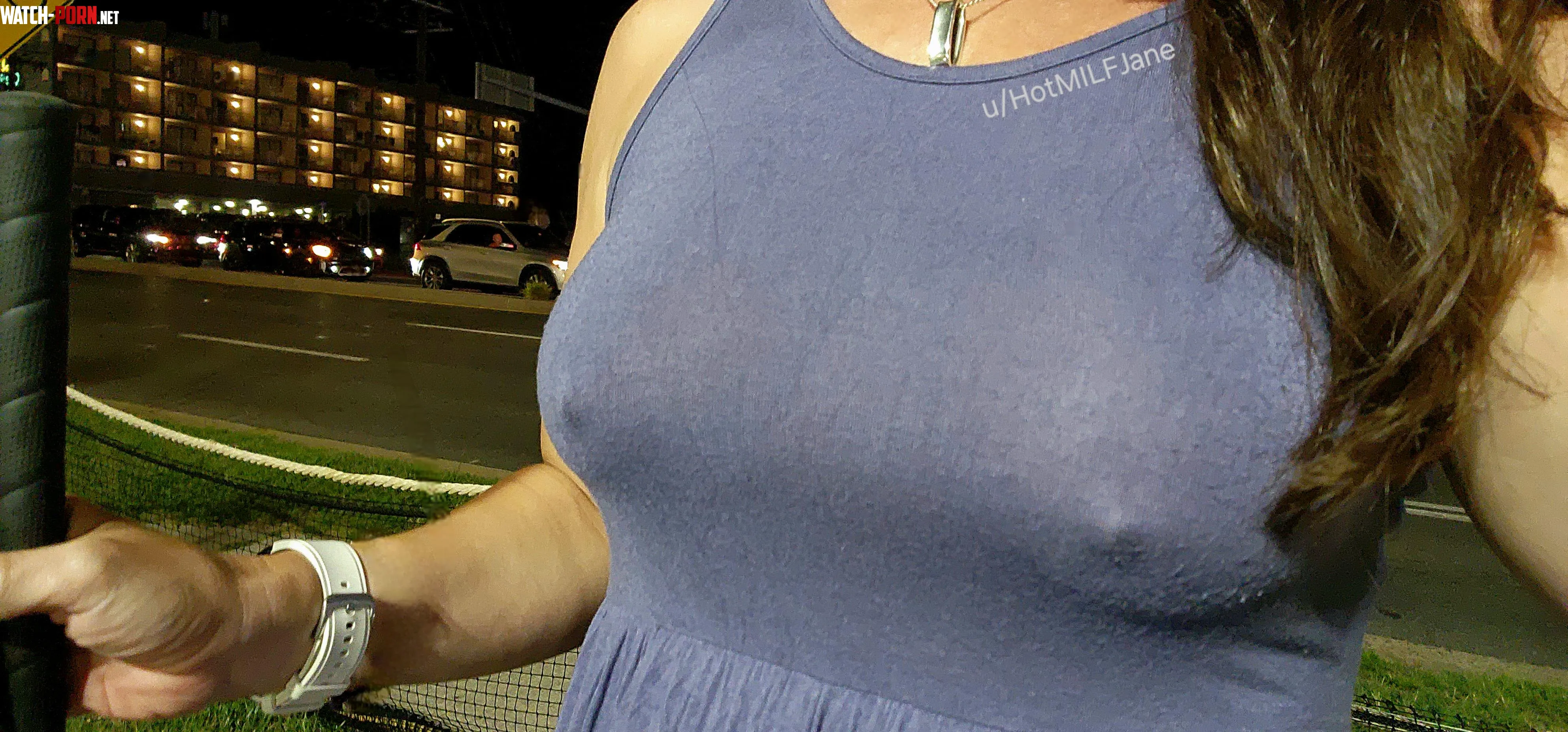 Its pointless trying to hide them This dress had no chance at all by HotMILFJane