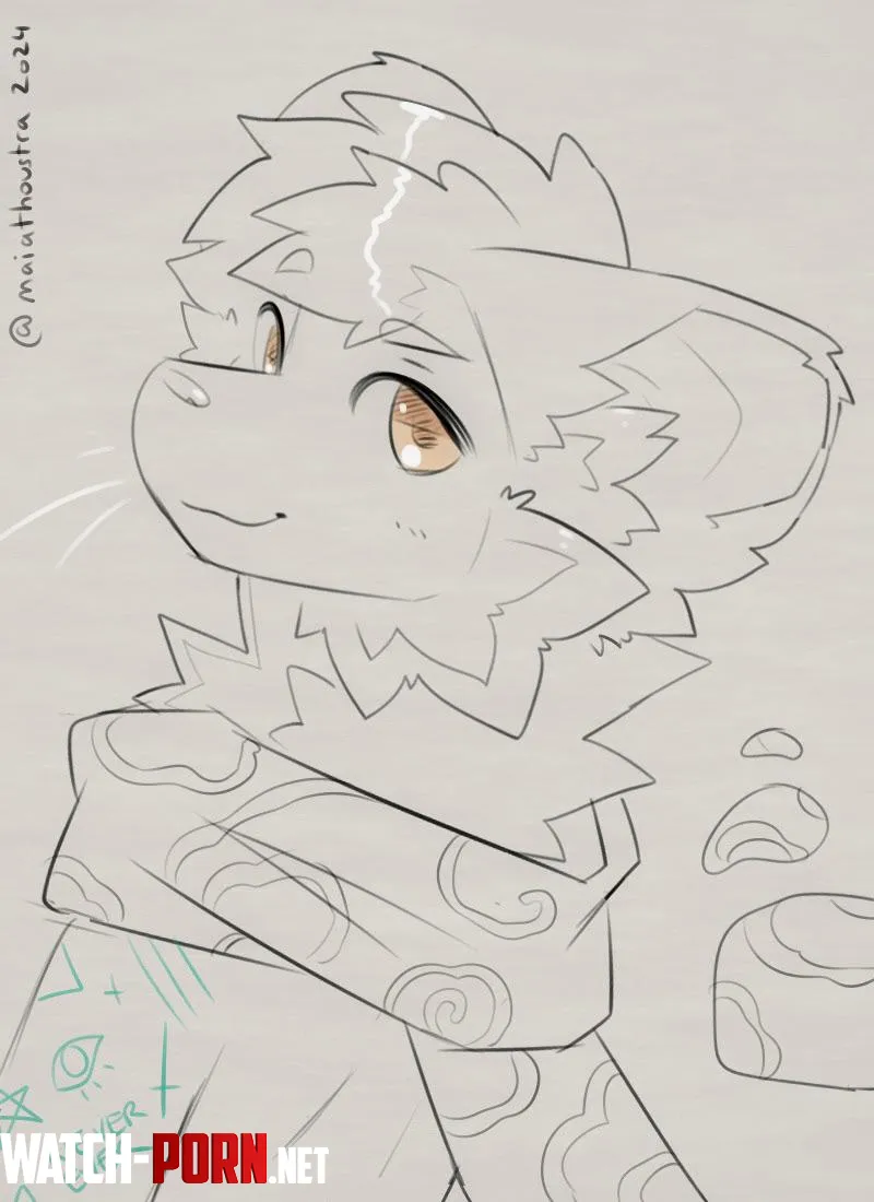 Doodle of my fursona  art by me maiathoustra by maiathoustra