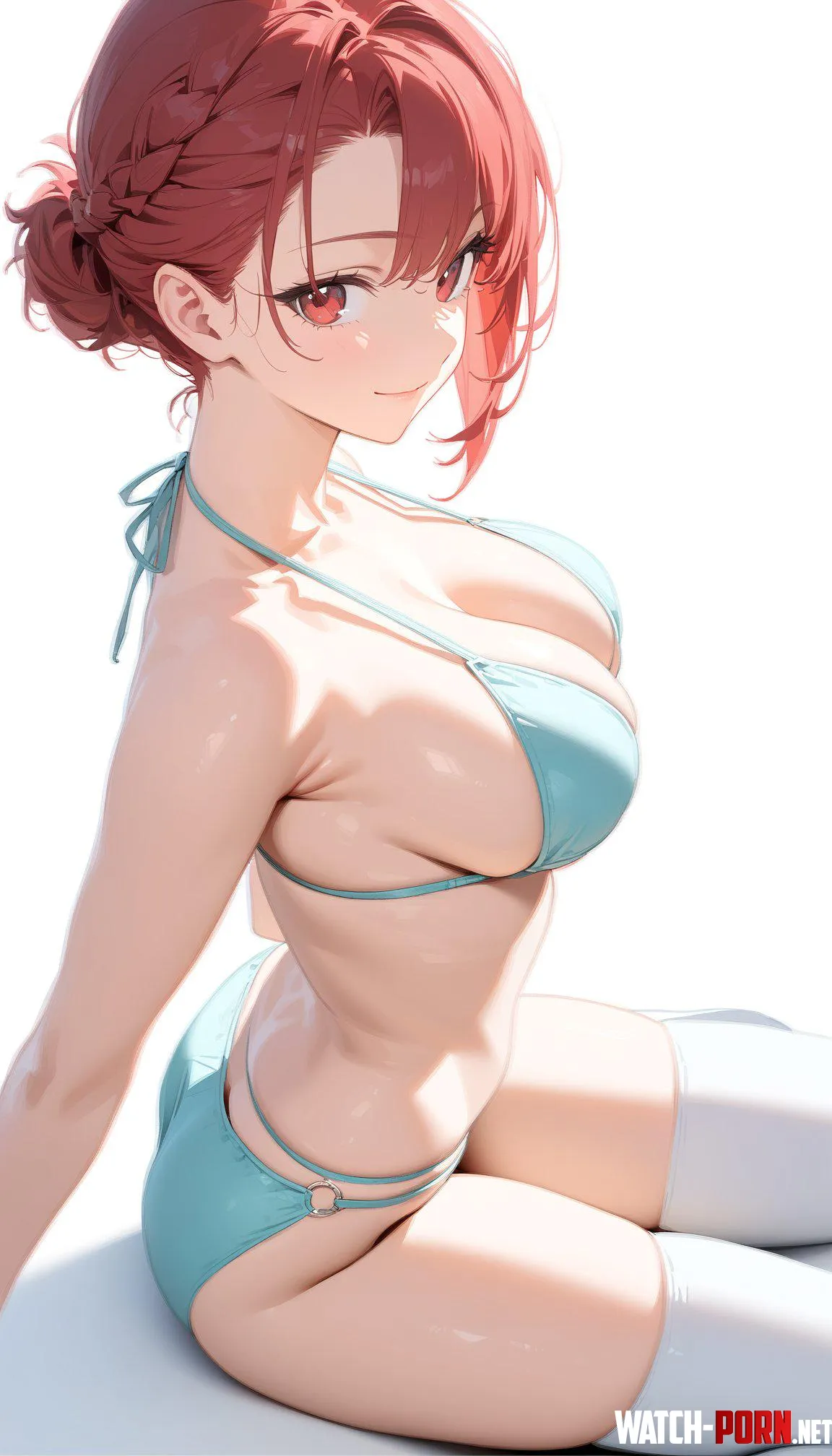 Blue BikiniWhite ThighHighs  by CheetahSperm18