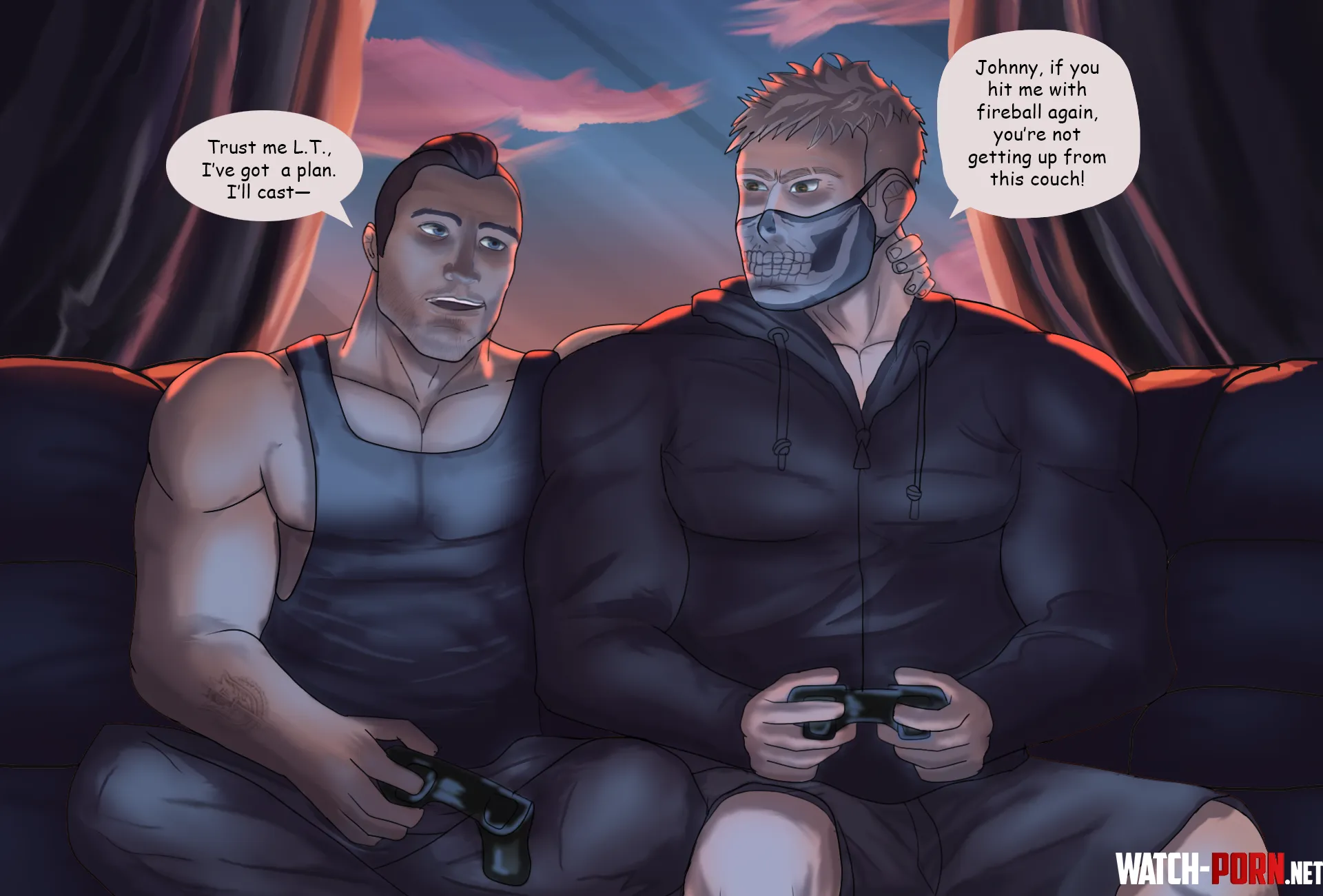 Soap and Ghost playing some BG3 for date night by me Pipkinn by Lamb_clothing_94
