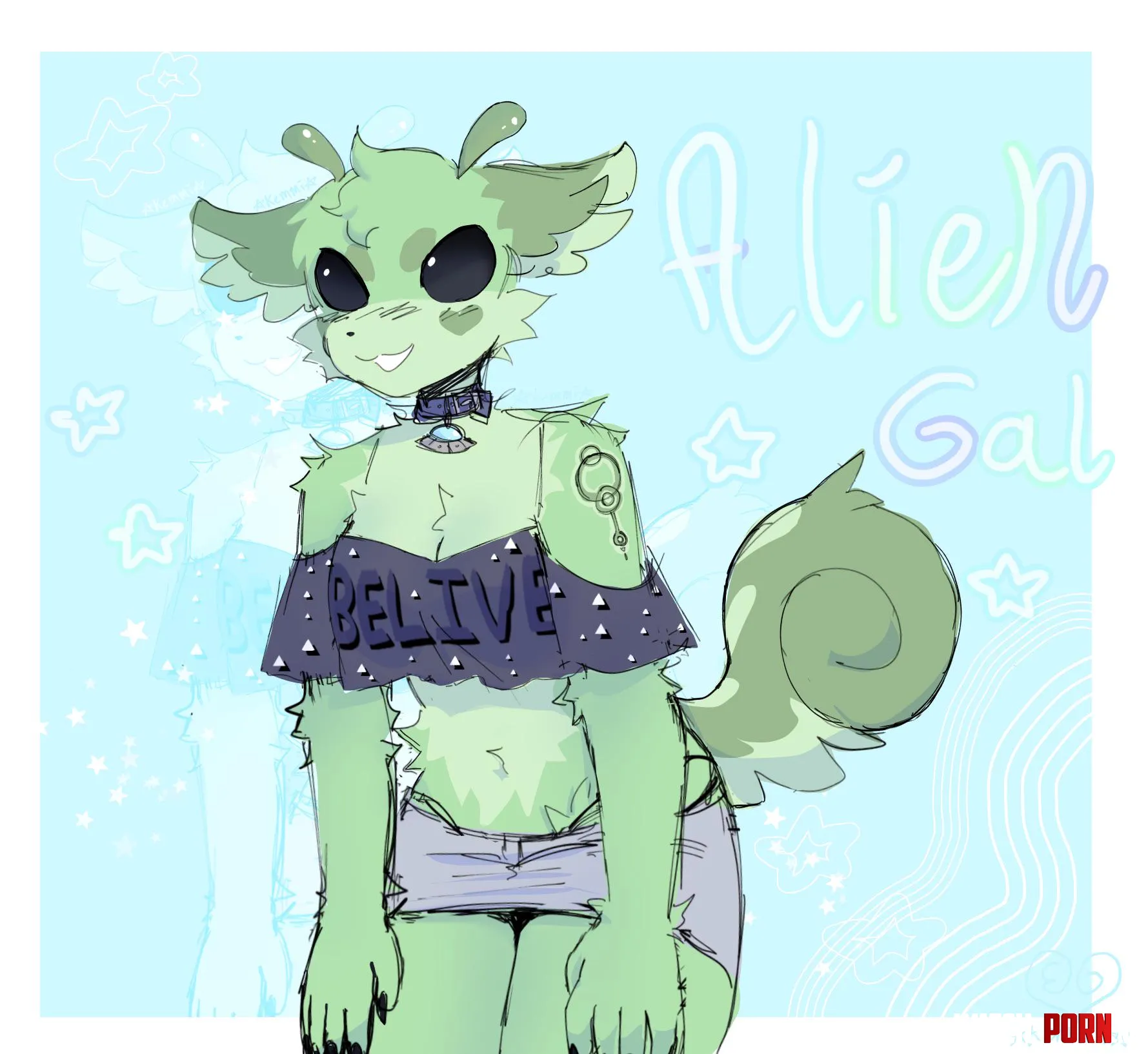Alien gal Art by me by Edgychans
