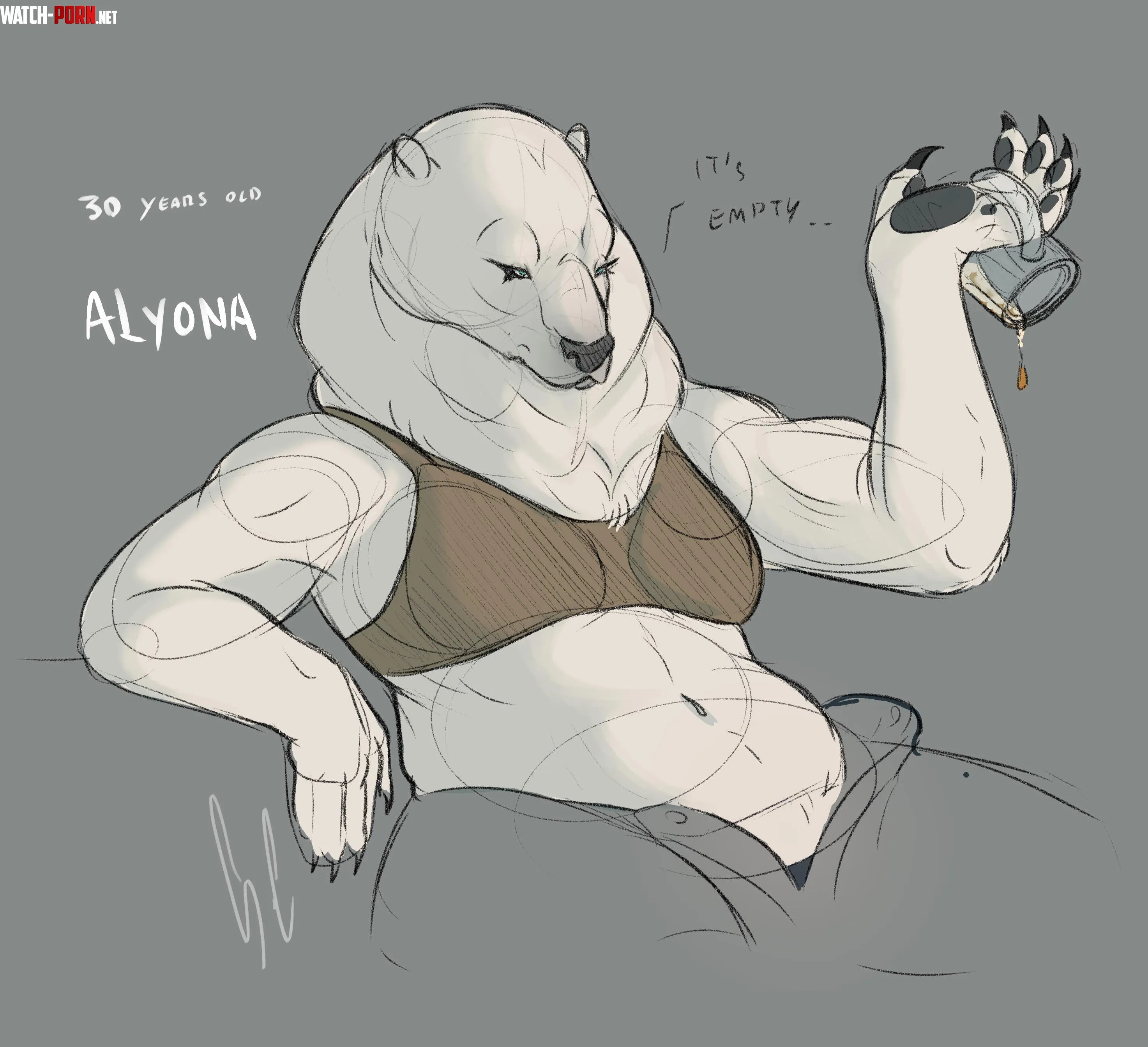 My oc Alyona Would you also like to join in drinking by Yukko_art