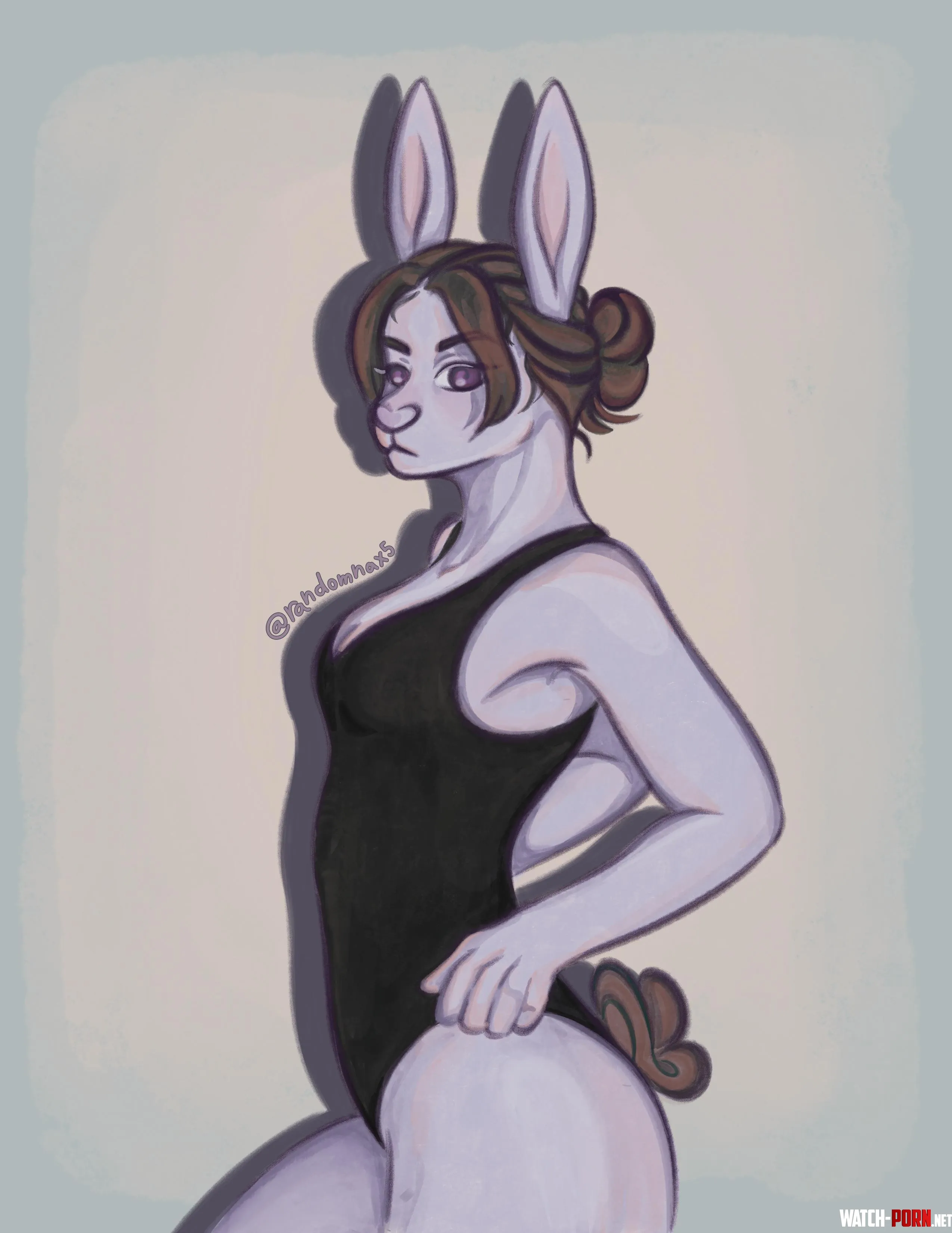 Purple Bunny art by me by sucjer69