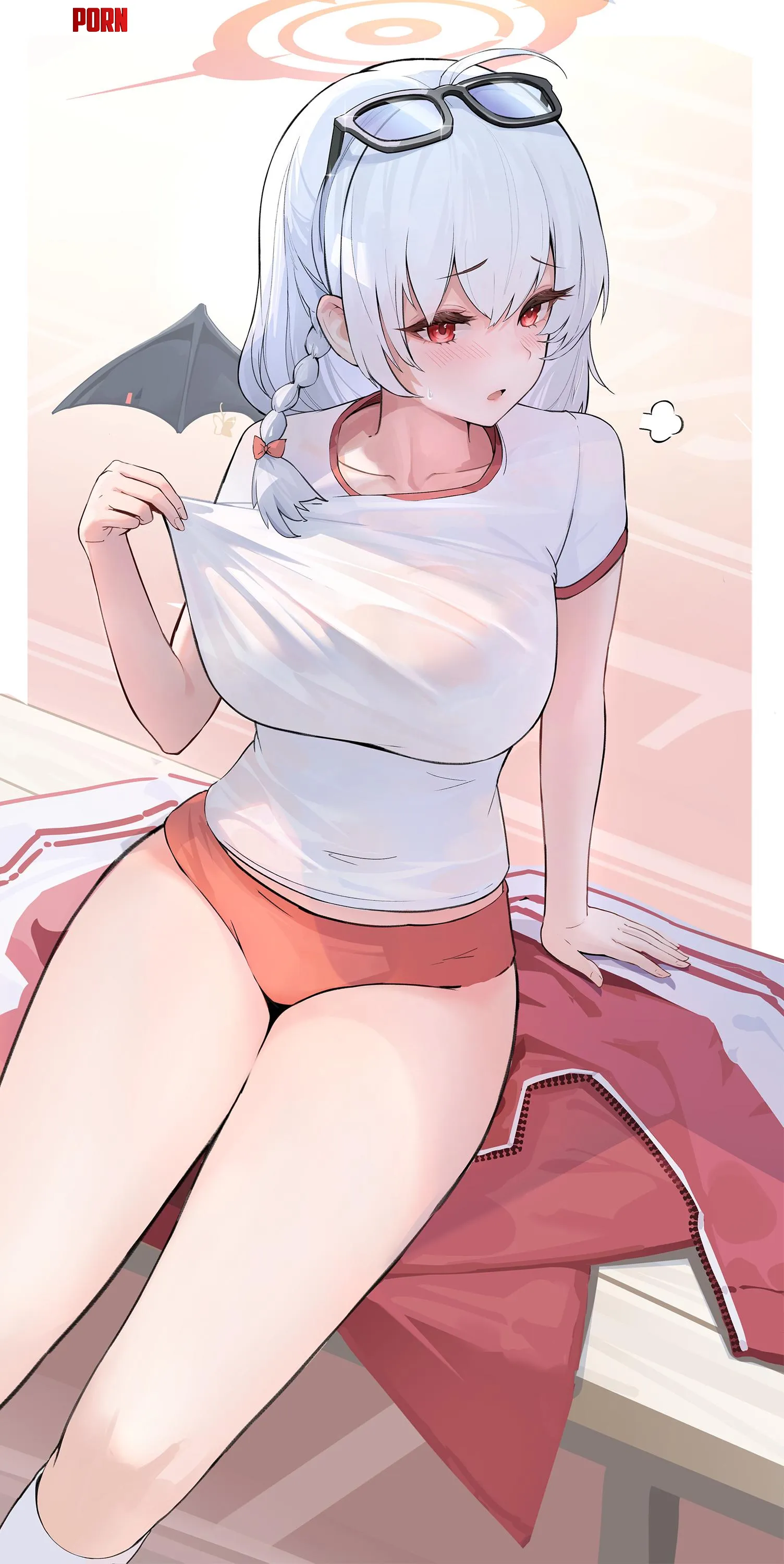 Haruna feeling hot and sweaty by marxsander2016