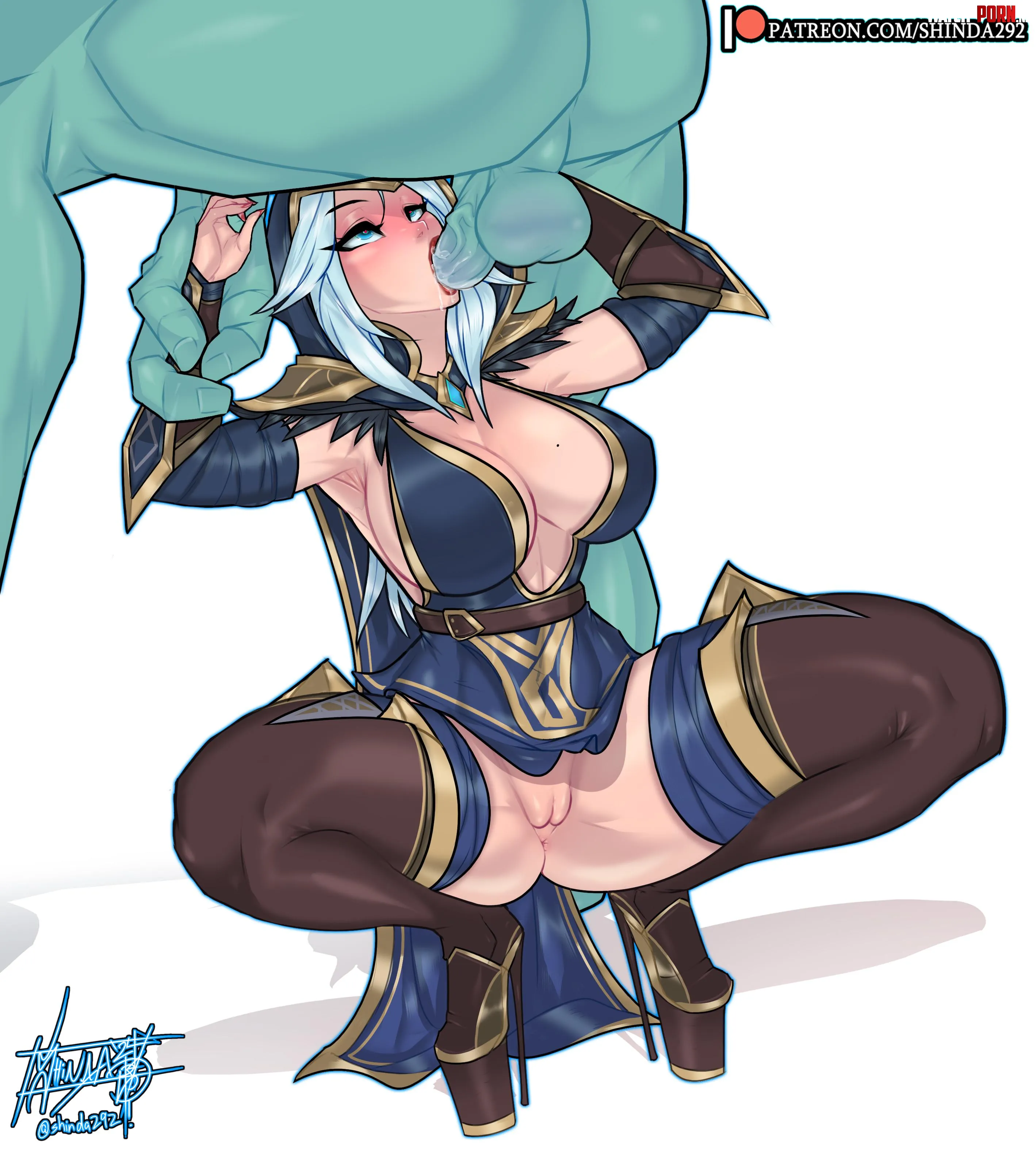 Ashe x Trundle Squatting Blowjob Shinda292 League of Legends by Shinda292