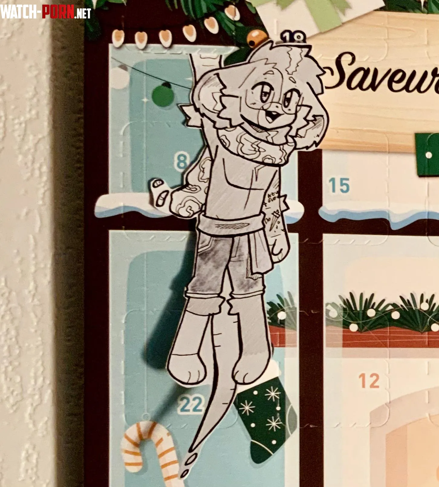 Little rat on an Advent calendar  art by me maiathoustra by maiathoustra