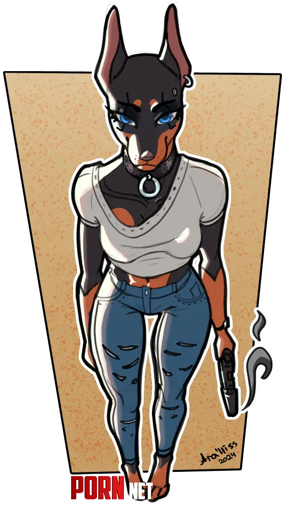 DoberGirl art by me  by Ara_Hiss