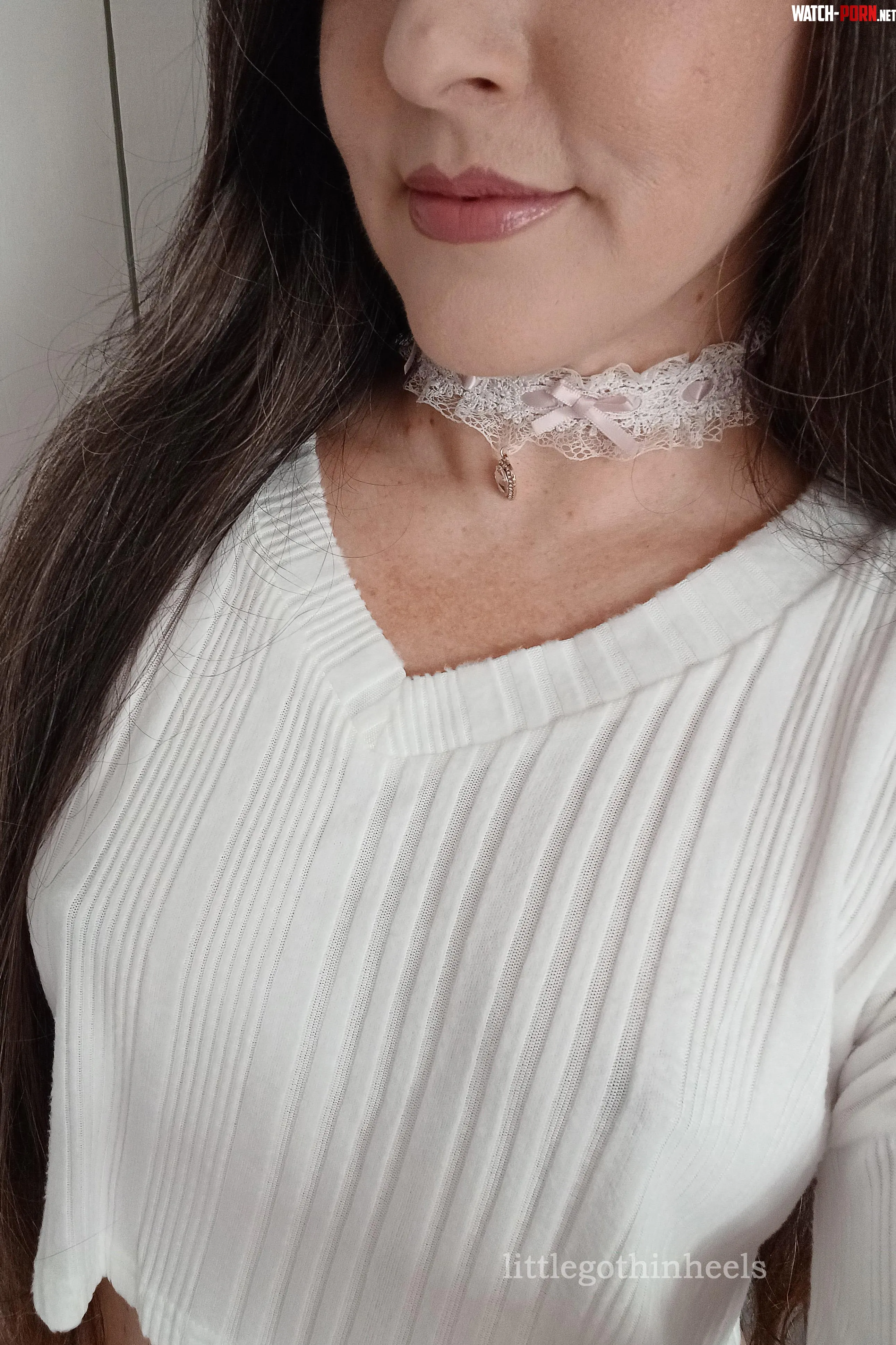 woke up to snow and of course Im braless as usual  by littlegothinheels