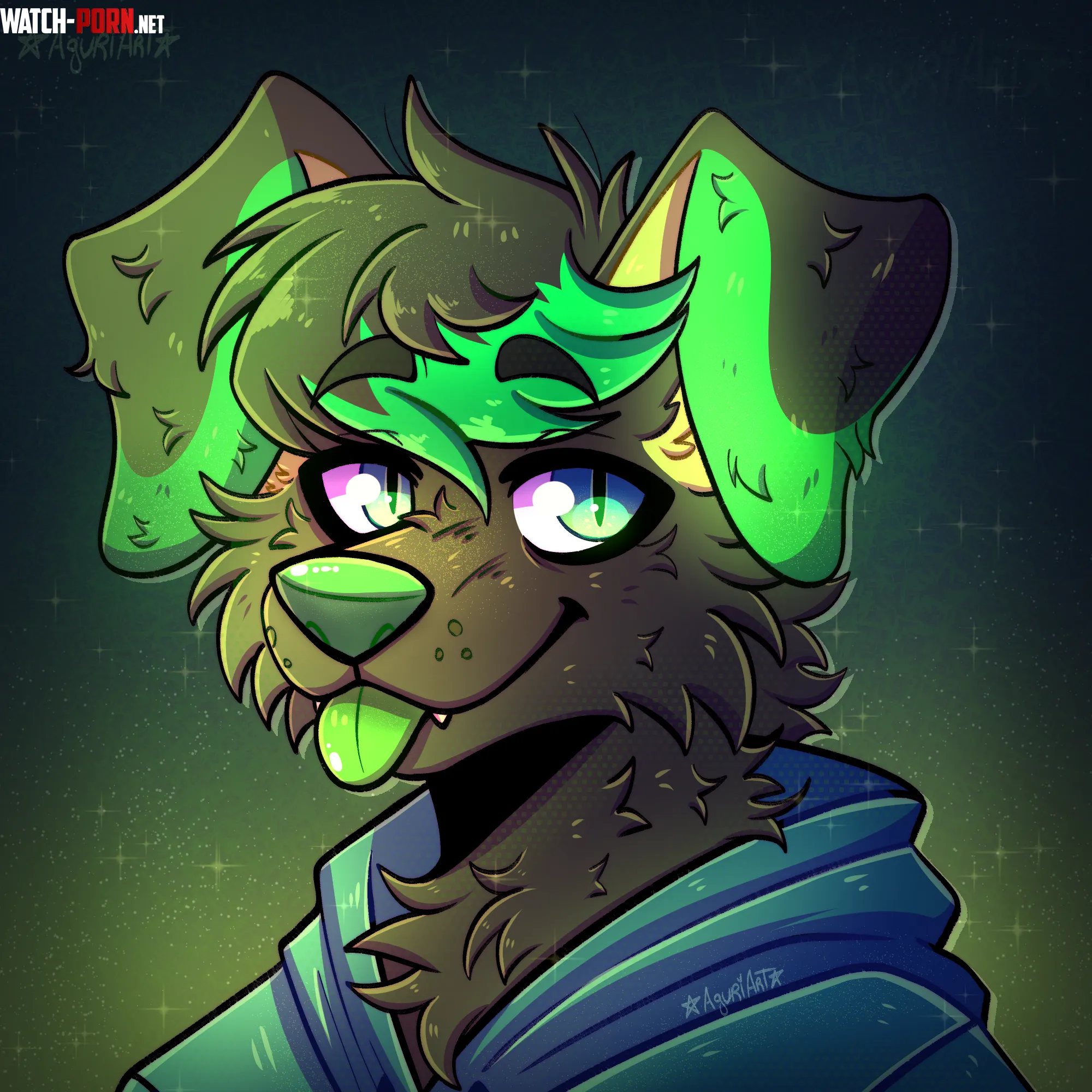 Furry doggo icon commission   by ZER0AGURIART