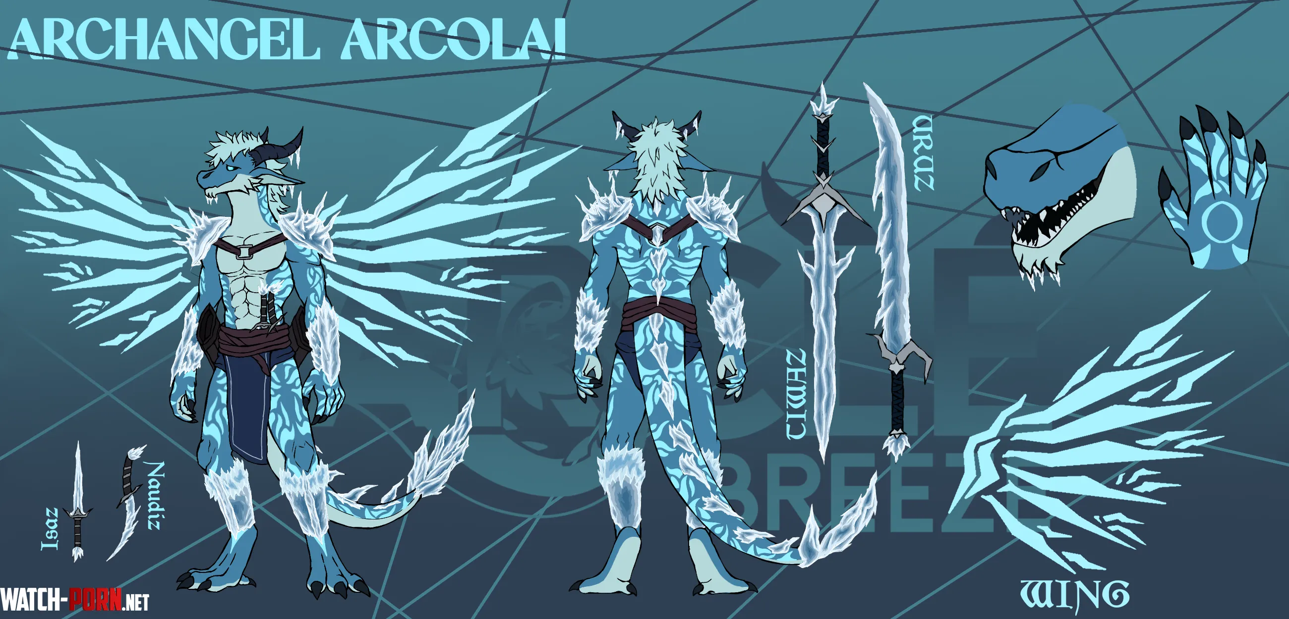 Fursona Reference Sheet Ive been working on by ArcleRyan