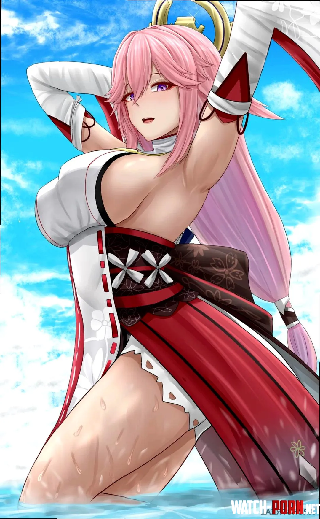 Yae in the water by Archstreal  ArchstrealAn by fireyngorgeous