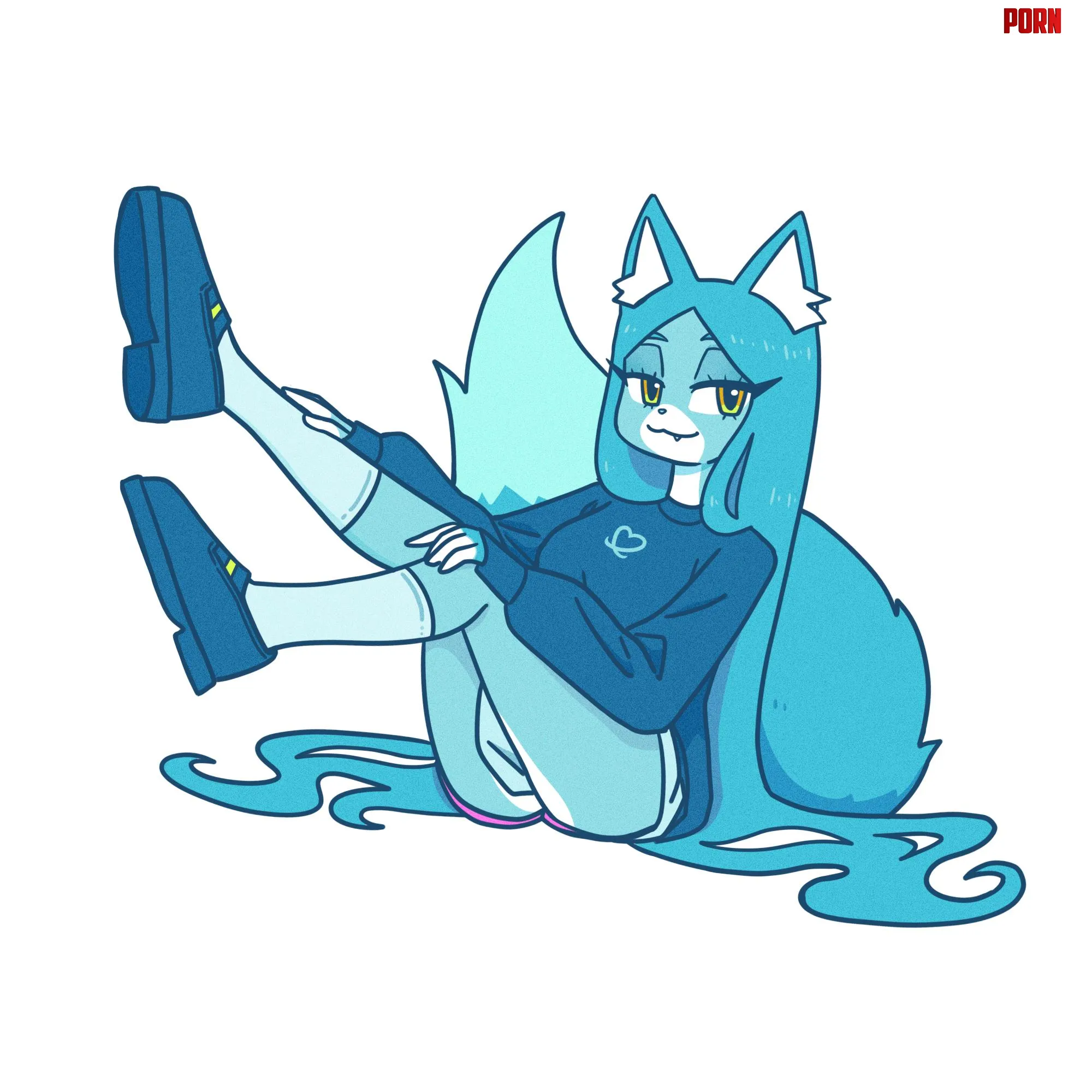 Blue sweatshirt  art by me shifugumi by shifugumi