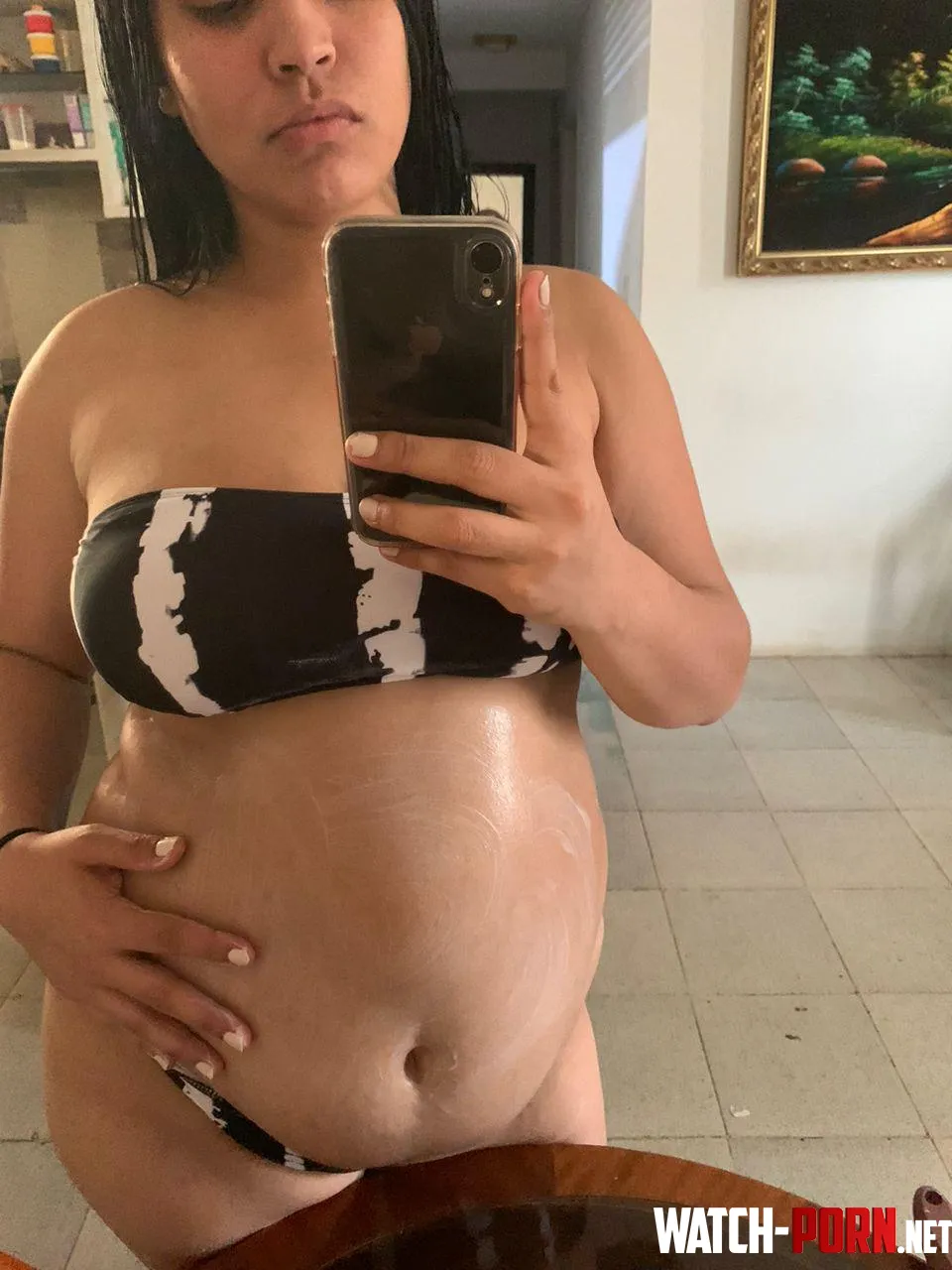 Someone wants to fill this belly monster by pregnant_elibelly