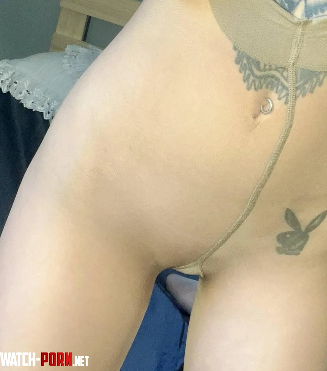 My thin nylon seethrough tights by Elianabolly