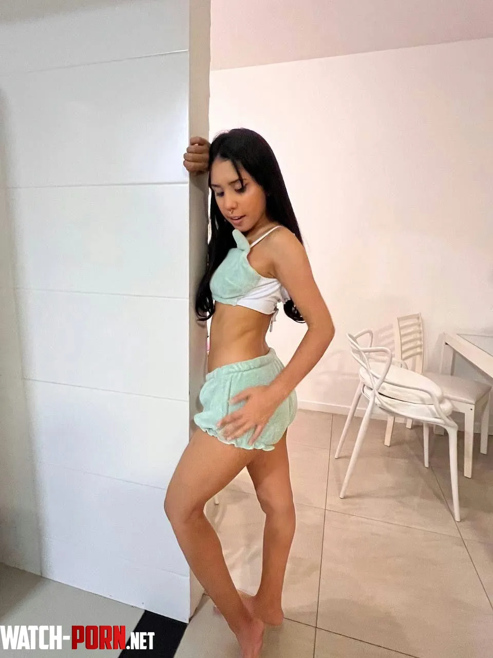 mint crop top by bella_gains