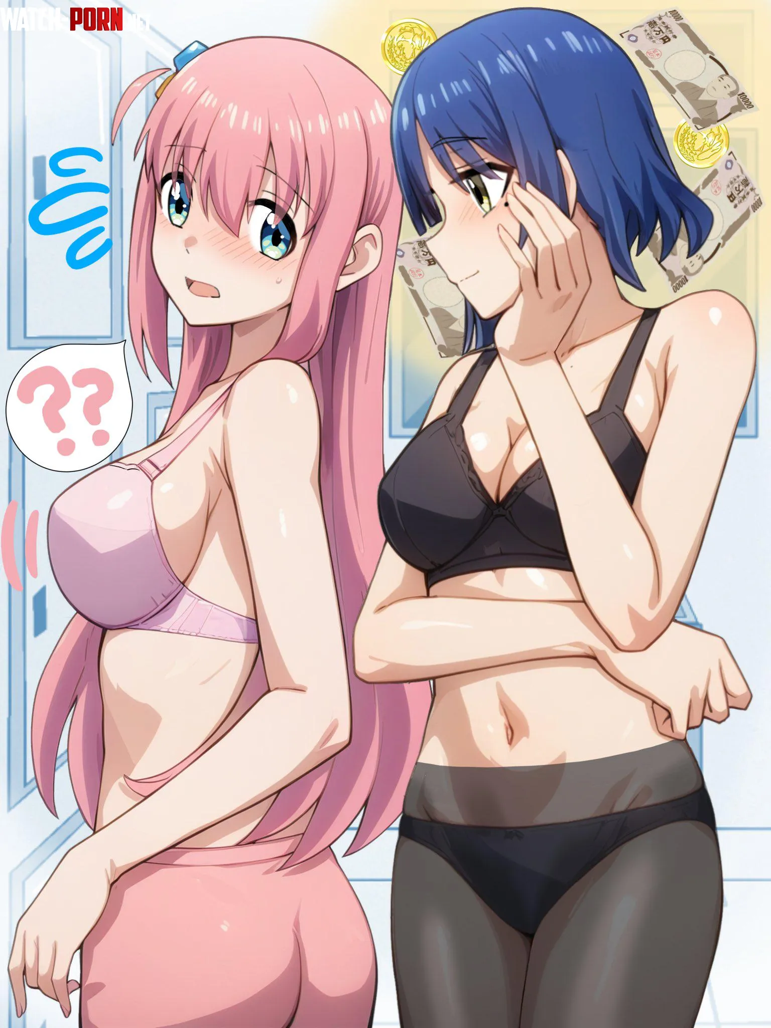 Bocchi And Ryo In The Locker Room Bocchi The Rock by Csxc
