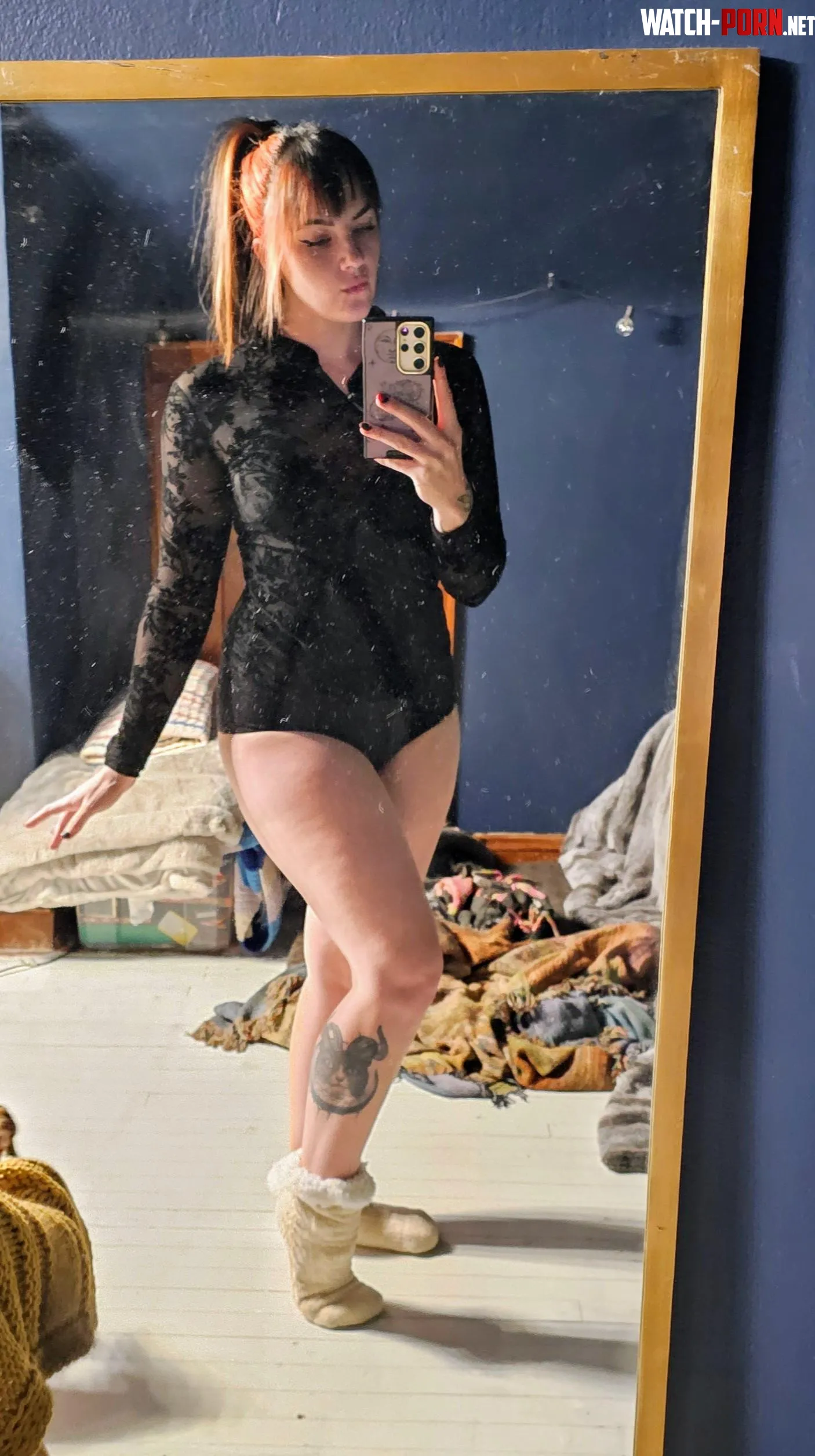Favorite body suit and slippers  by Isolde_Hawx