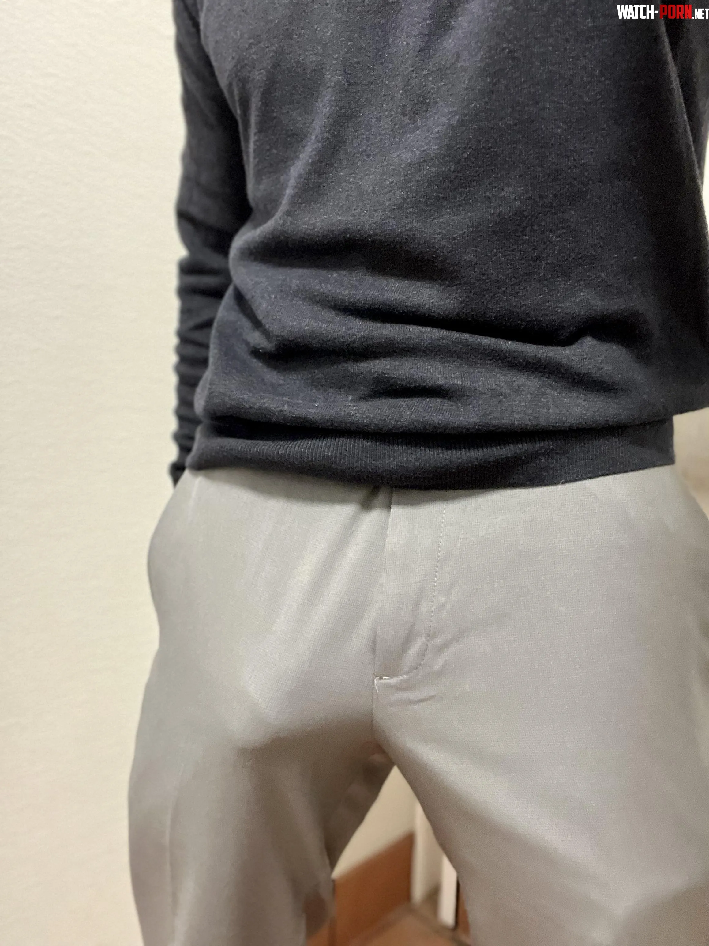 todays work bulge in the big dick grey slacks by mrangusbeef