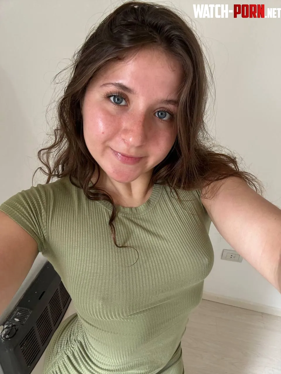 Braless in my favorite green dress today by Lovelivee