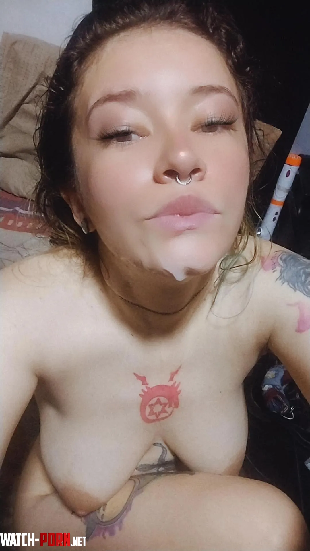 rich semen on my face by LorraineMortis