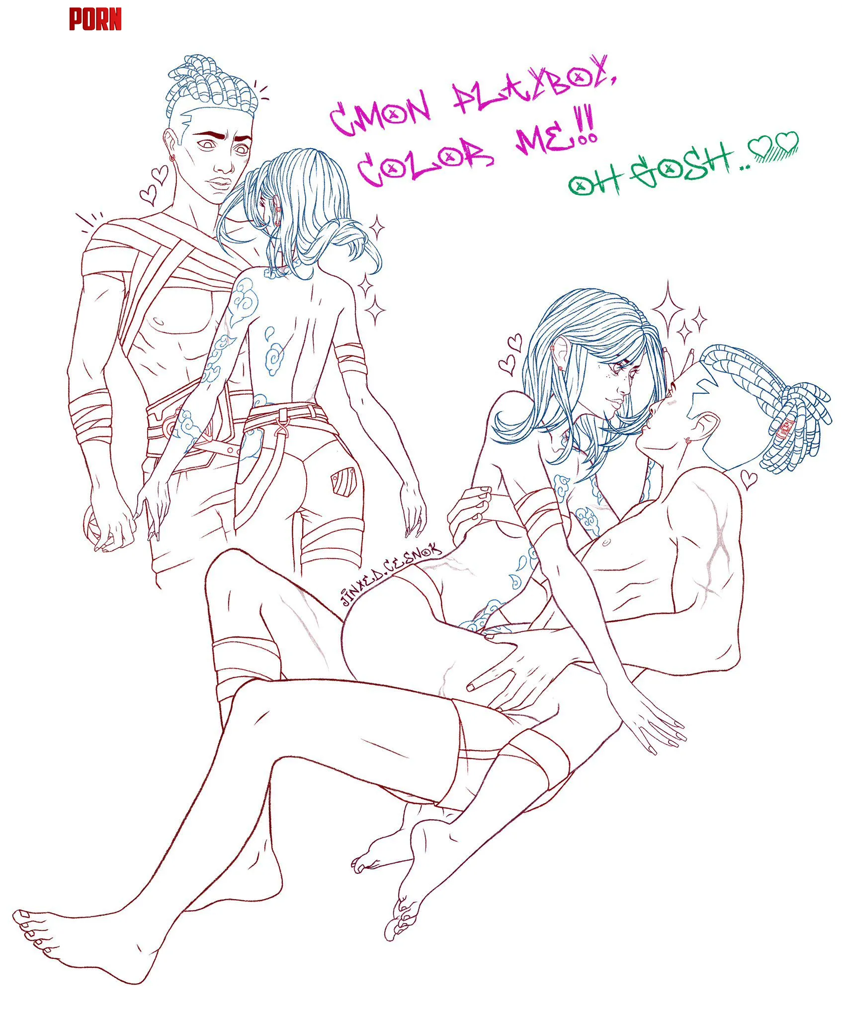 Ekko and Jinx Jinxedcesnok by Short-Ad224