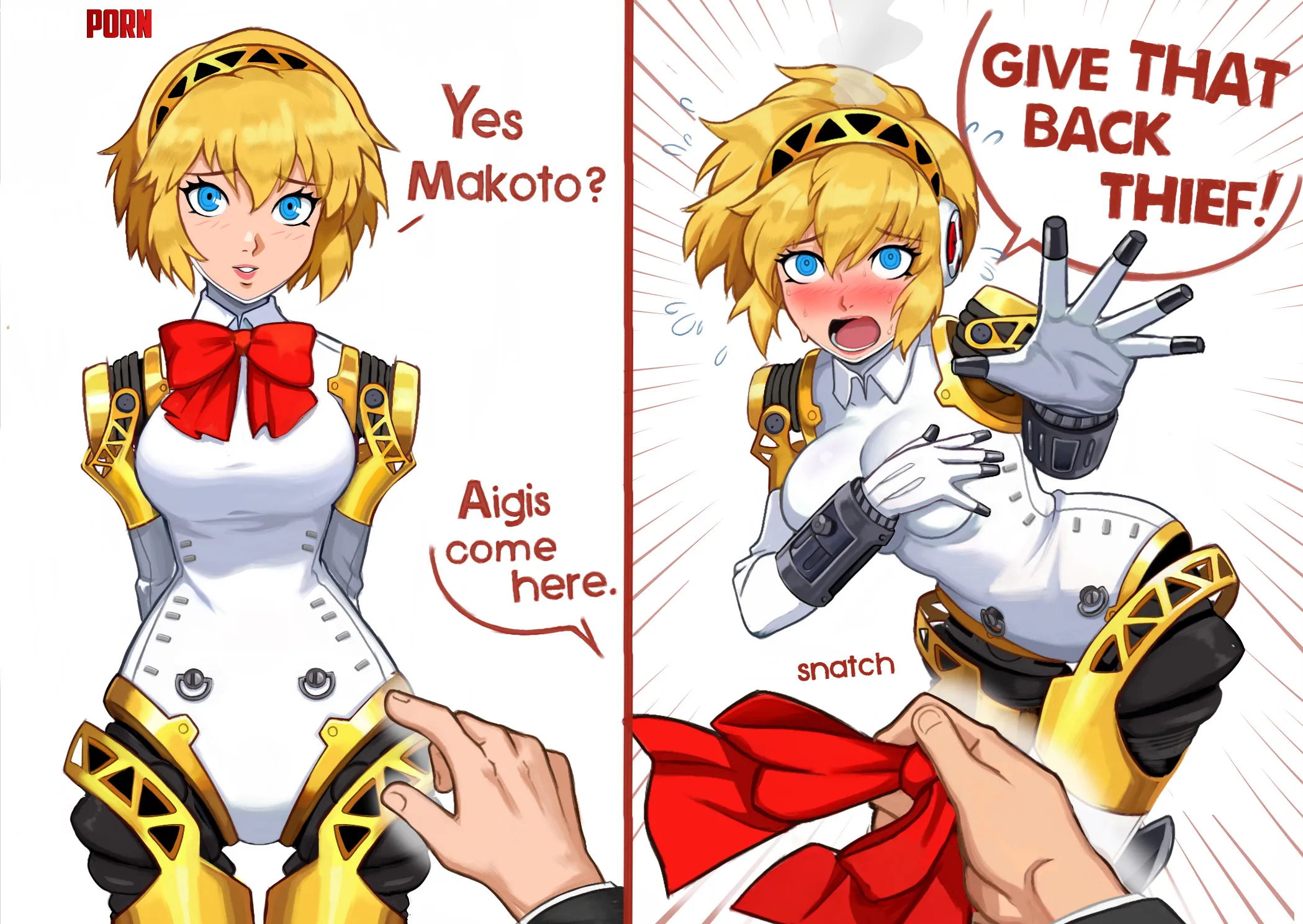 Undressing Aigis by asap_pocki