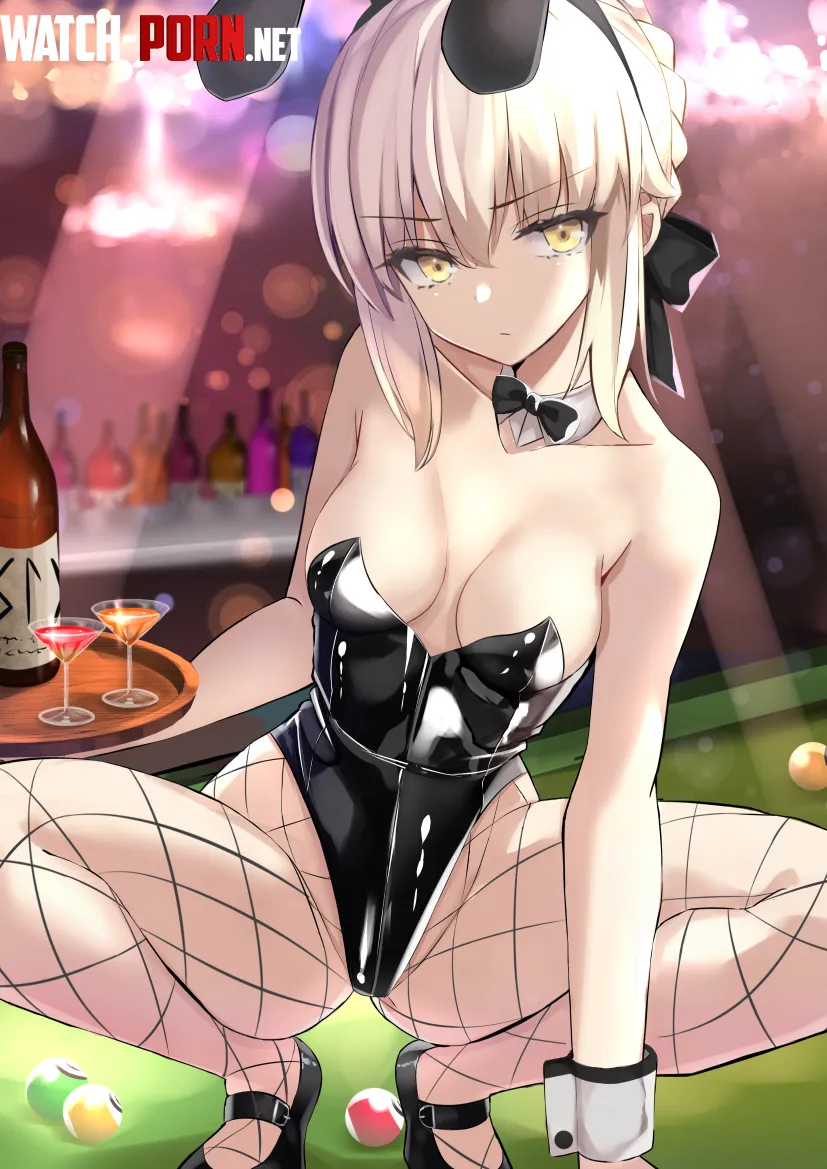 Saber Alter working at a casino Fate by iAloloy