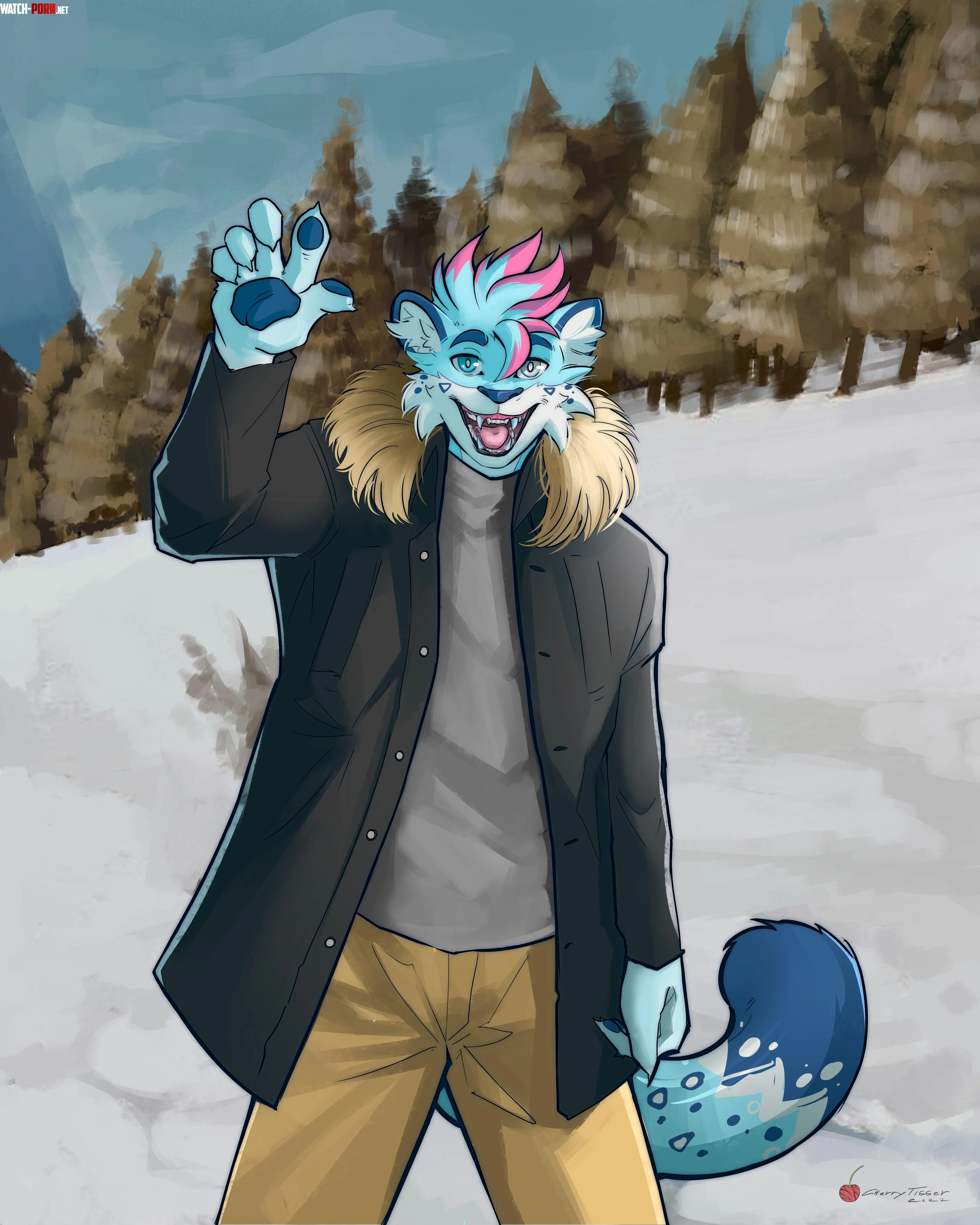 Wintery art by me cherrytigger by cherrytigger