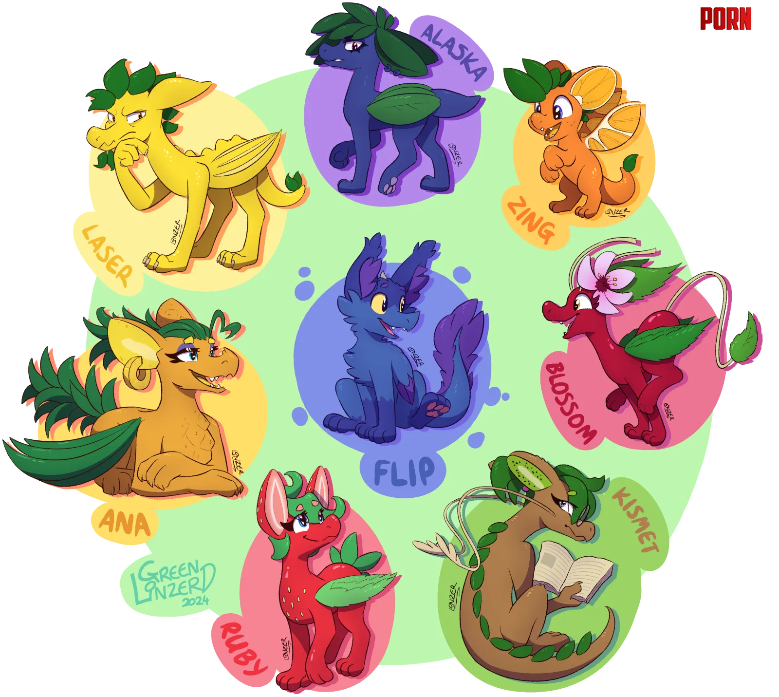 Redesigning more old characters  by GreenLinzerd